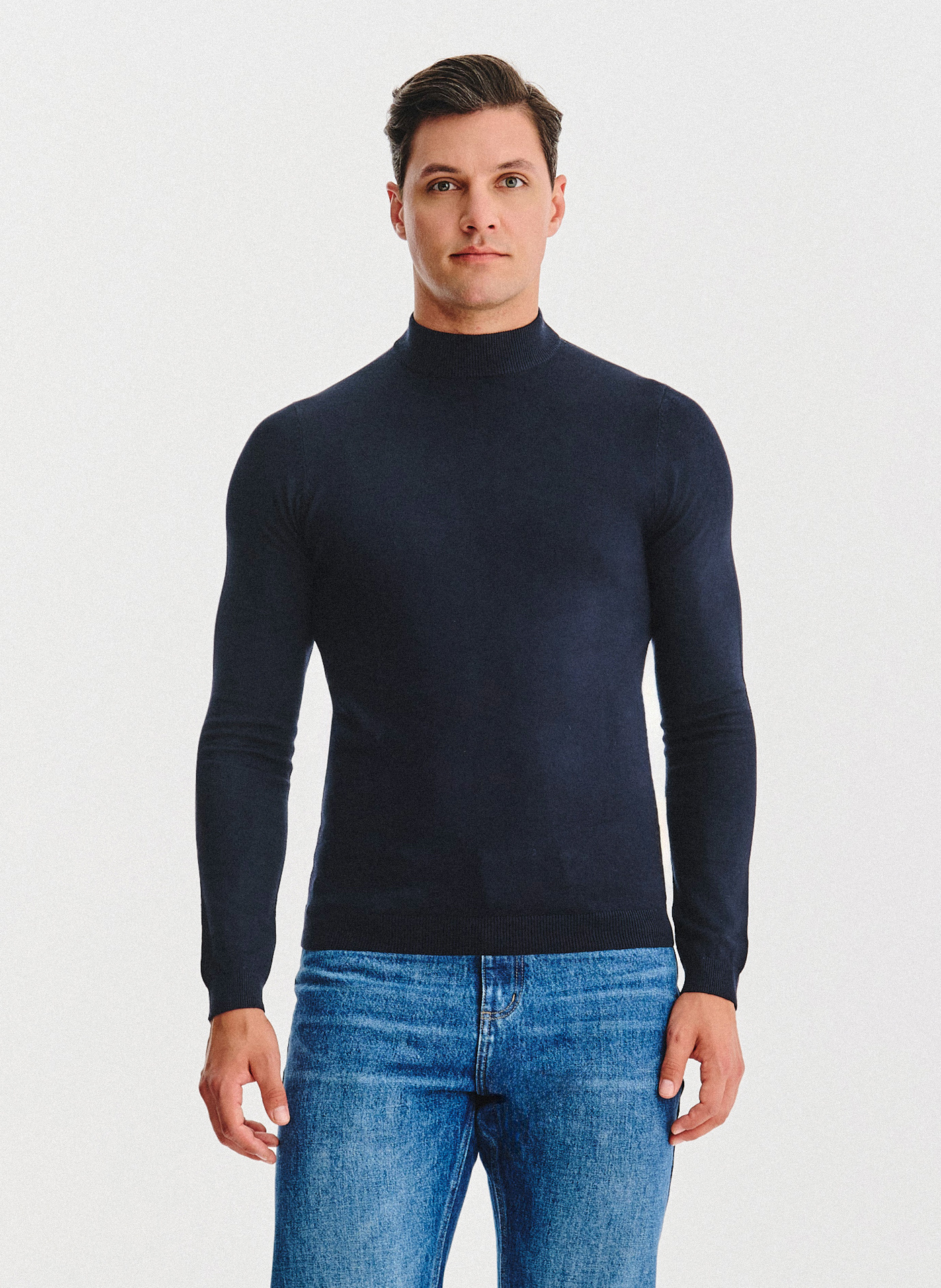 Granatowy półgolf męski - Pako Lorente