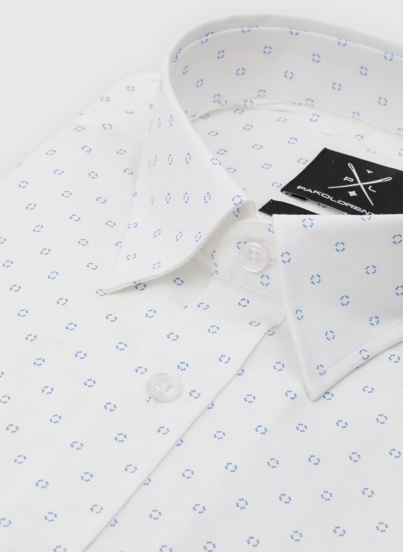 PAKO LORENTE - Koszula męska w błękitny mikrowzór - Pako Lorente