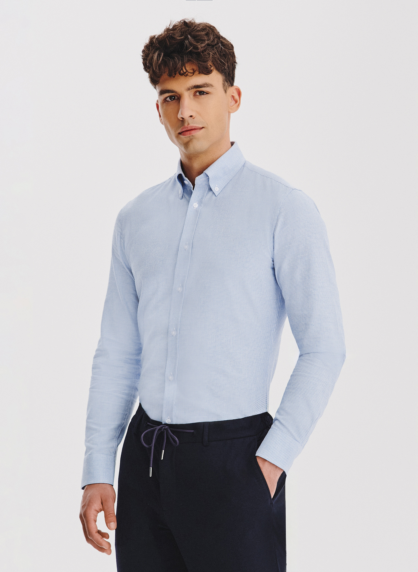 PAKO LORENTE - Niebieska koszula w pepitkę - Pako Lorente