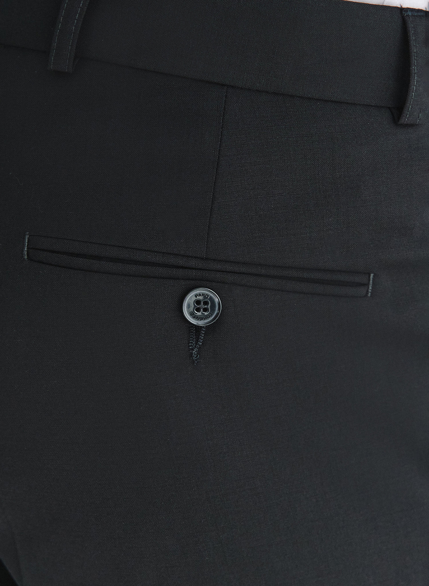 PAKO LORENTE - Wełniane czarne spodnie garniturowe - Pako Lorente