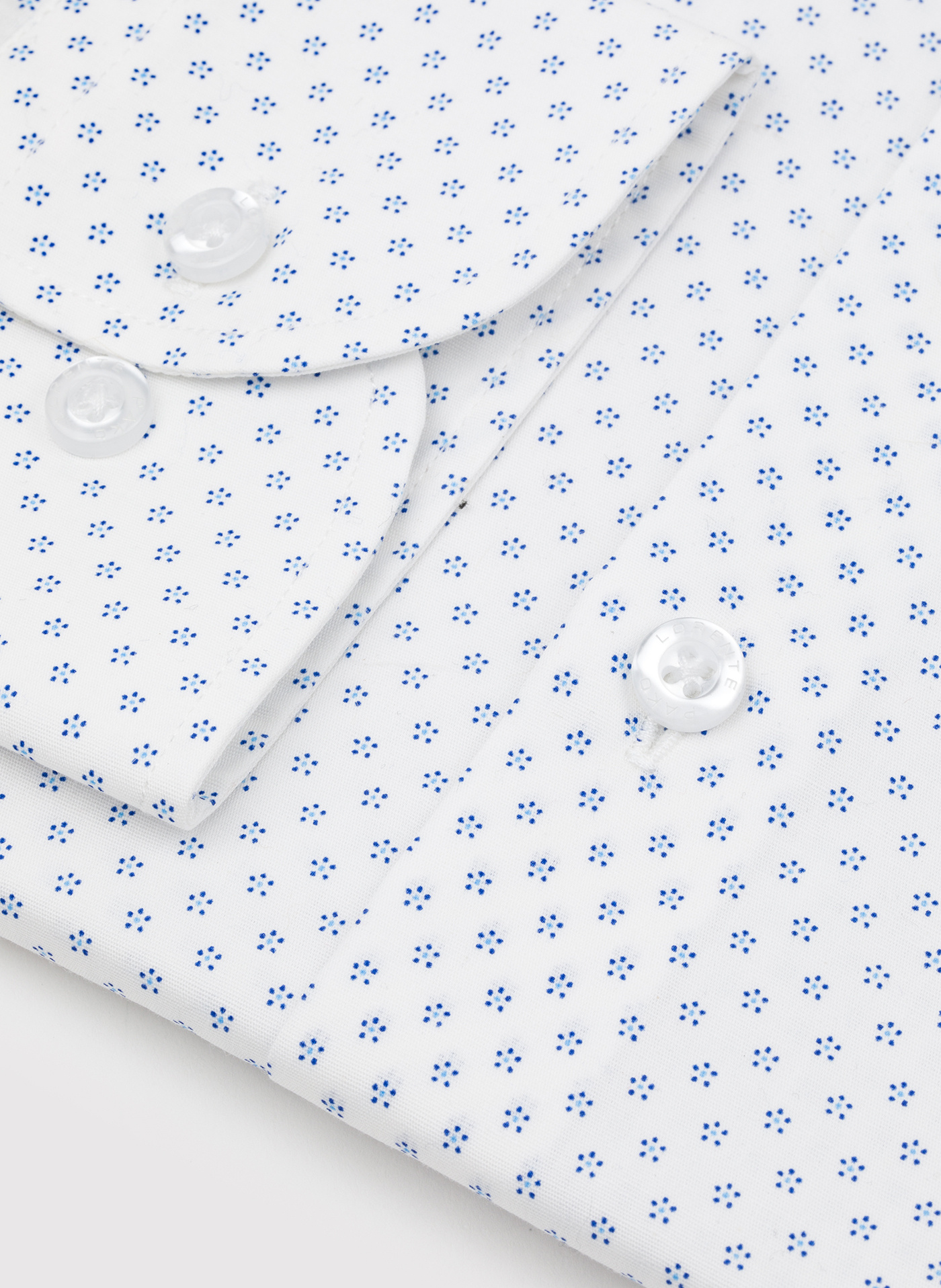 Biała koszula męska w mikrowzór - Pako Lorente