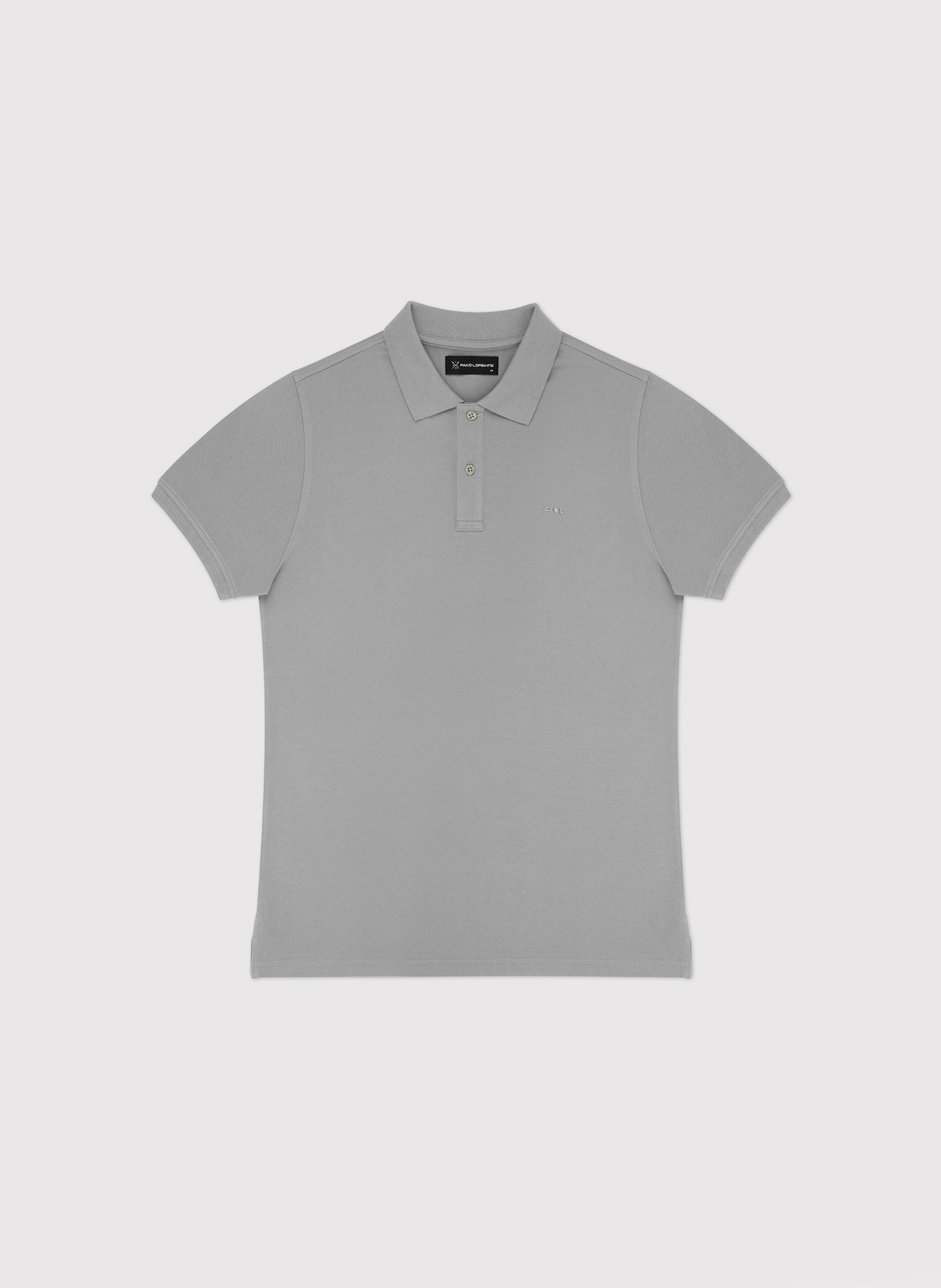 Gładki t-shirt polo w szarym kolorze - Pako Lorente