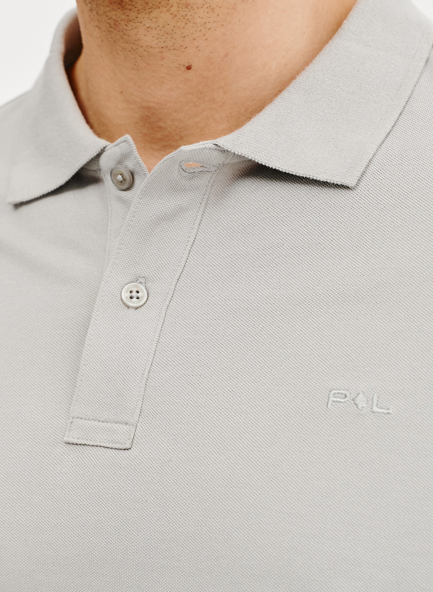 Gładki t-shirt polo w szarym kolorze - Pako Lorente