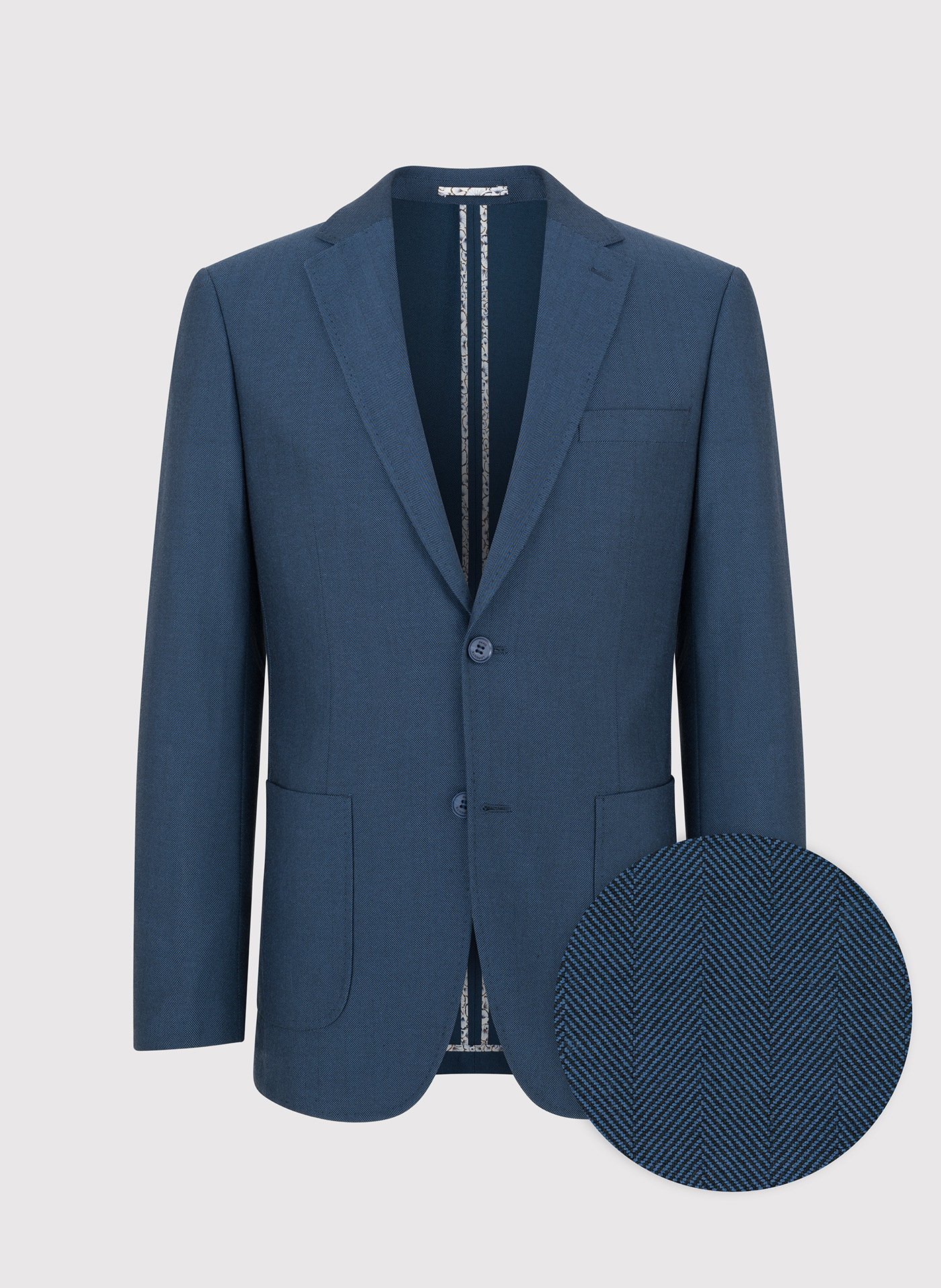 Granatowa marynarka męska bez podszewki - Pako Lorente