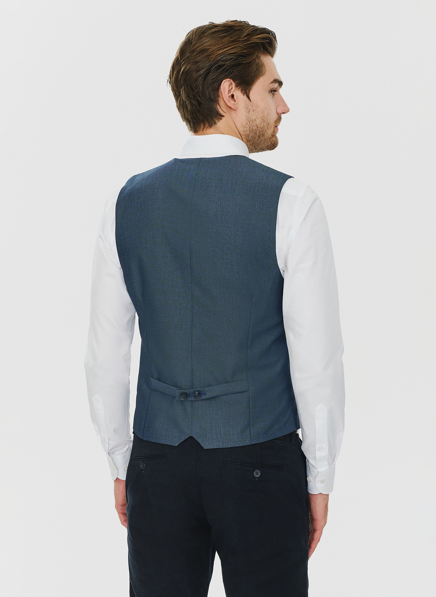 Granatowa kamizelka męska - Pako Lorente