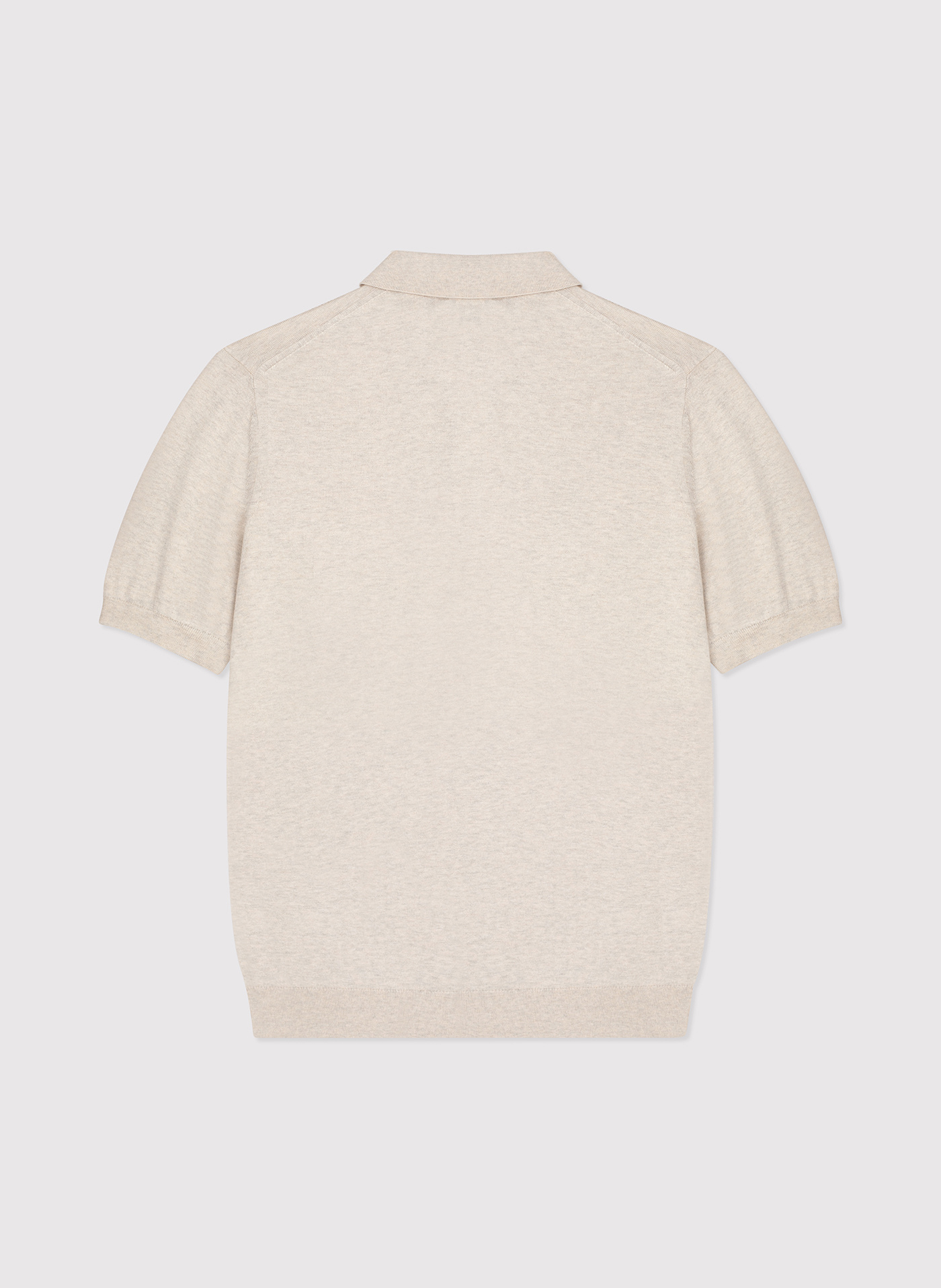 PAKO LORENTE - Beżowy swetrowy t-shirt polo - Pako Lorente