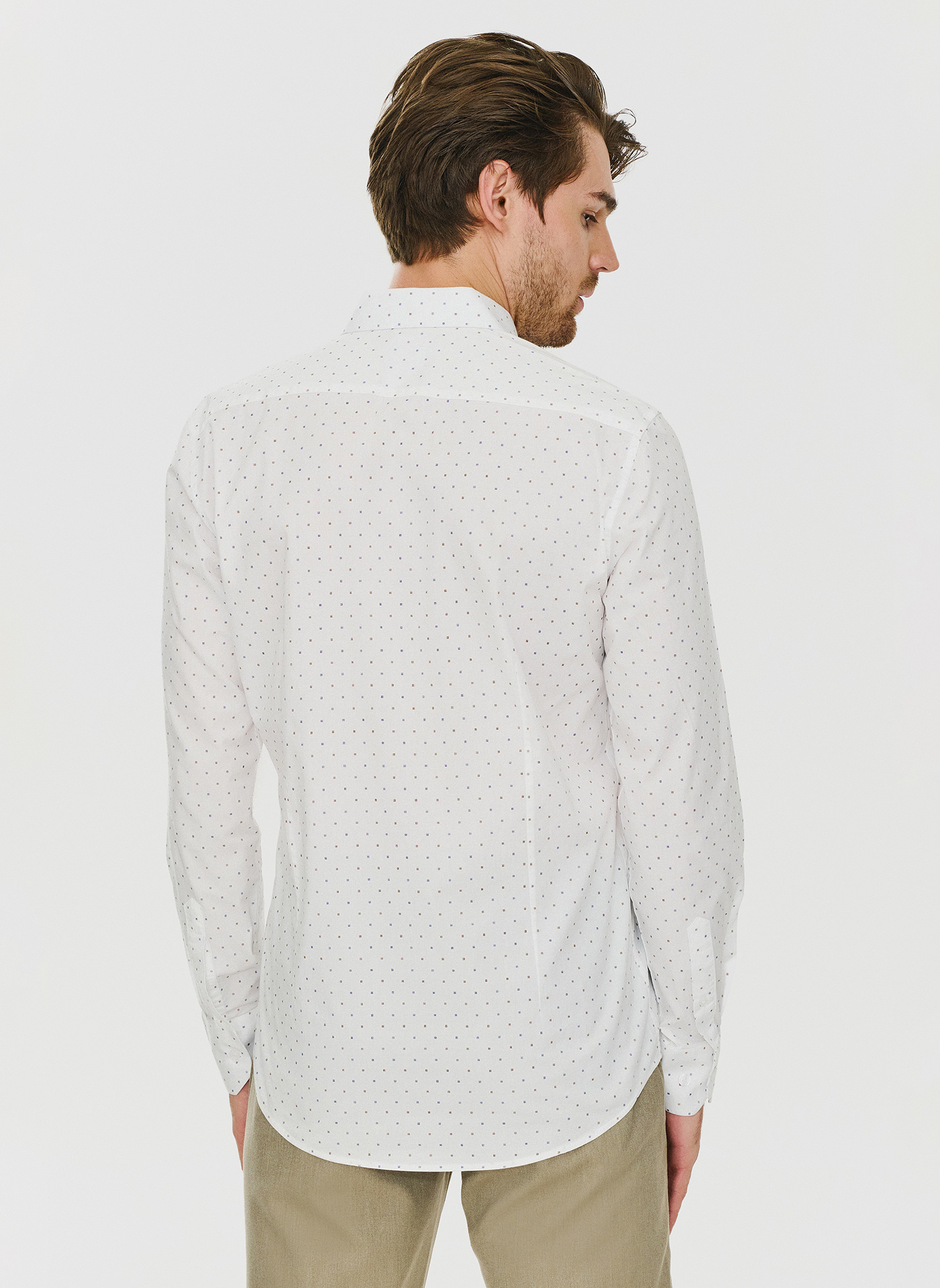 Elegancka koszula męska w delikatny wzorek P24SF-1X-021-B-S - Pako Lorente - Pako Lorente