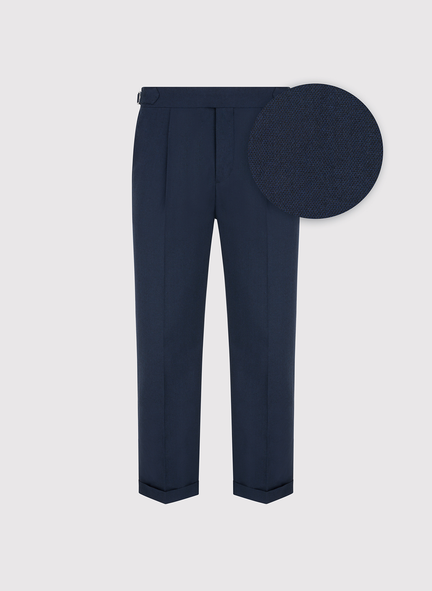 PAKO LORENTE - Granatowe spodnie męskie z lnem - Pako Lorente