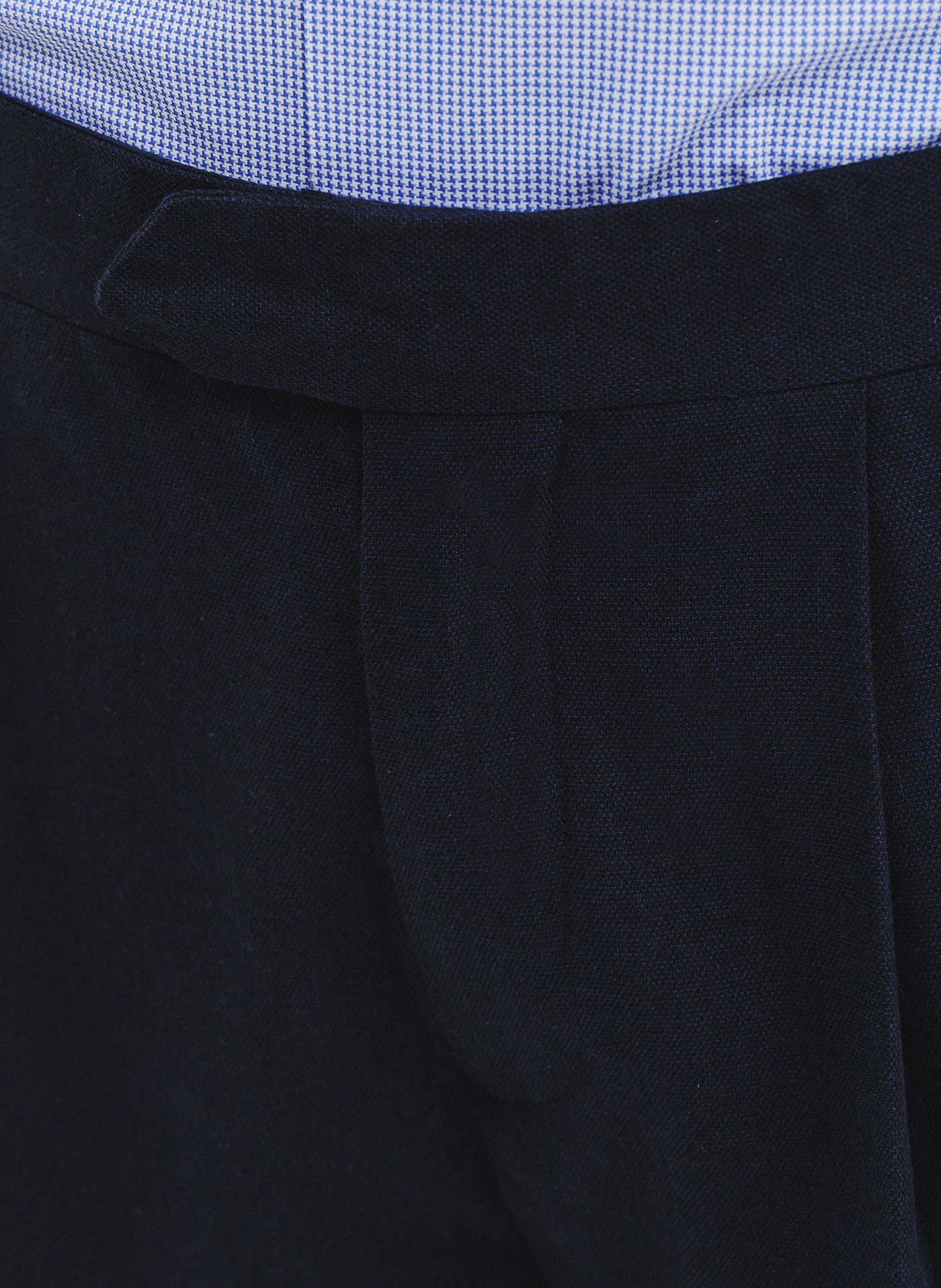 PAKO LORENTE - Granatowe spodnie męskie z lnem - Pako Lorente