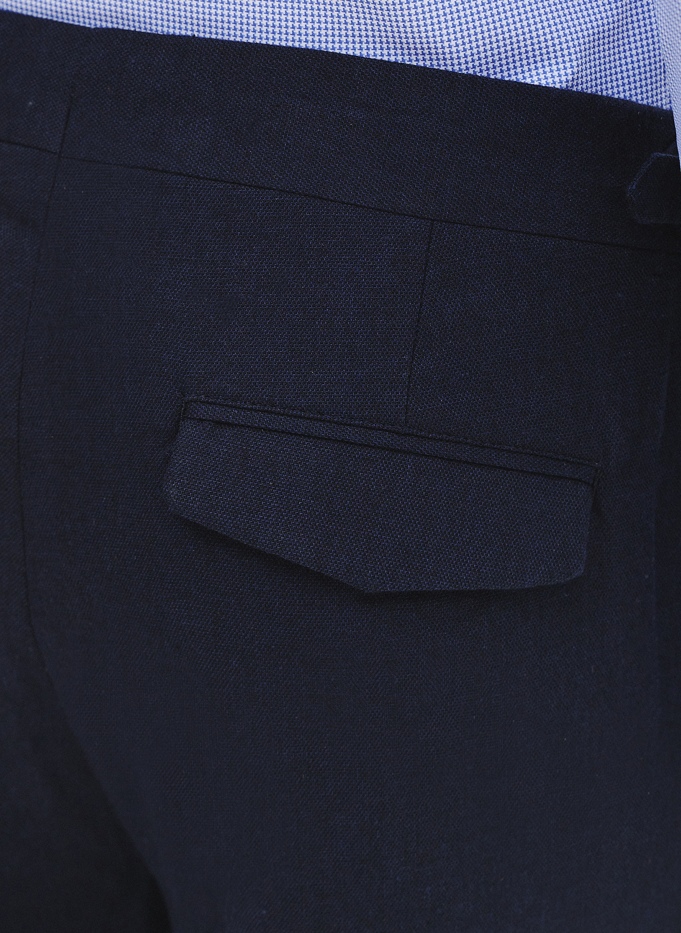 PAKO LORENTE - Granatowe spodnie męskie z lnem - Pako Lorente