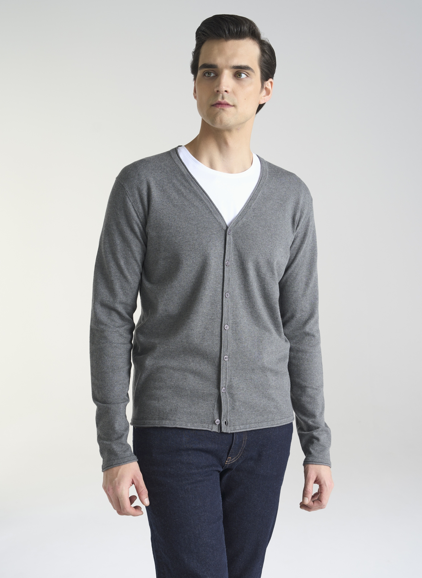 Szary kardigan męski P24SF-2X-004-S - Pako Lorente - Pako Lorente
