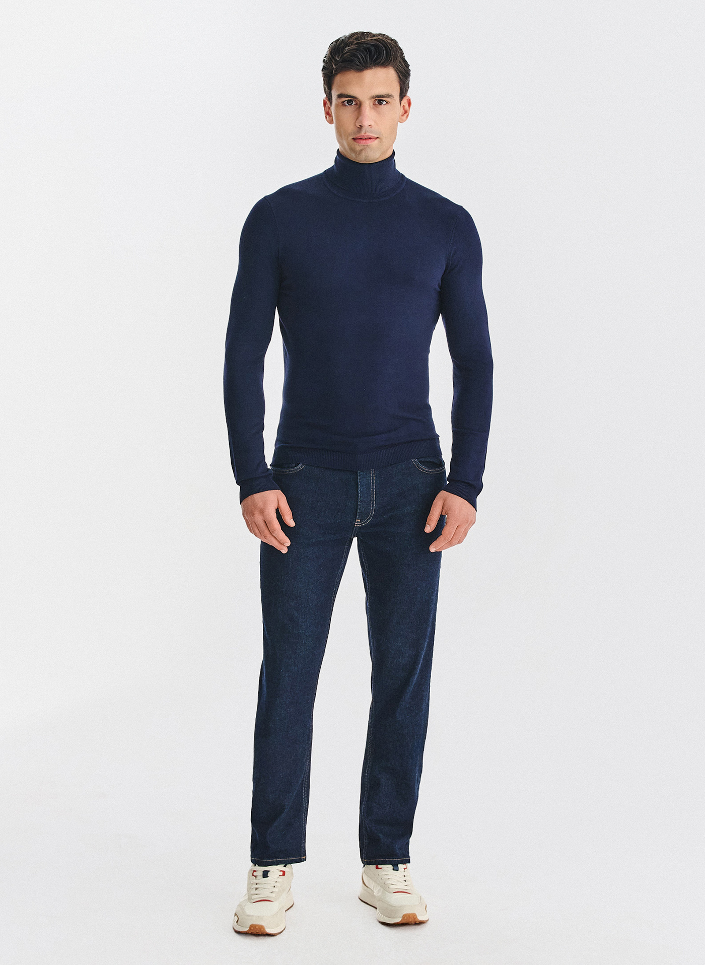 PAKO LORENTE - Golf męski w granatowym kolorze - Pako Lorente