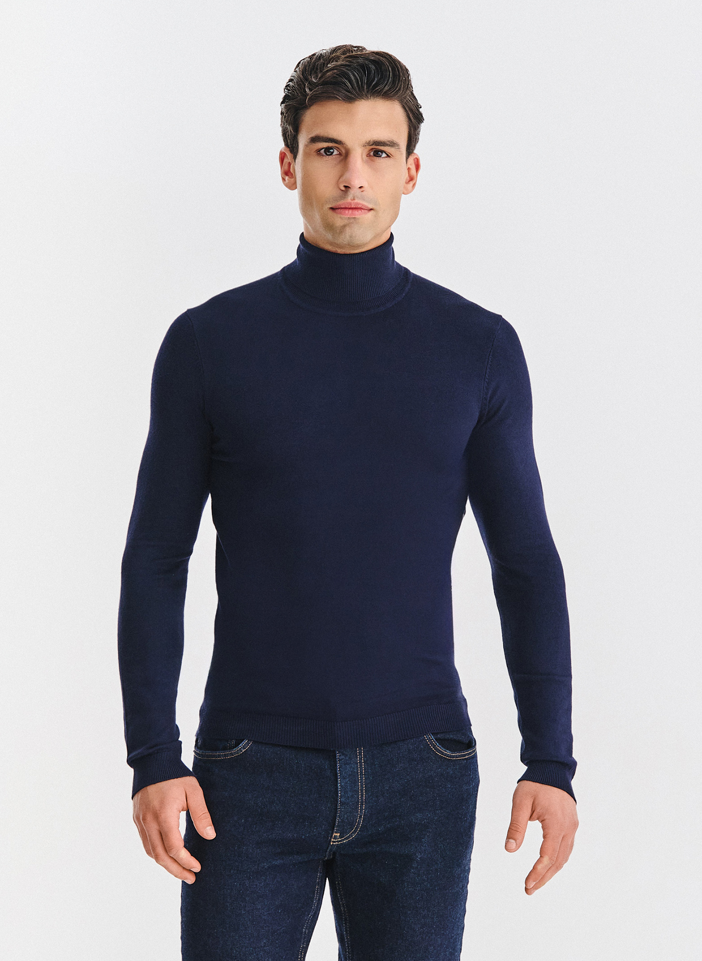 PAKO LORENTE - Golf męski w granatowym kolorze - Pako Lorente