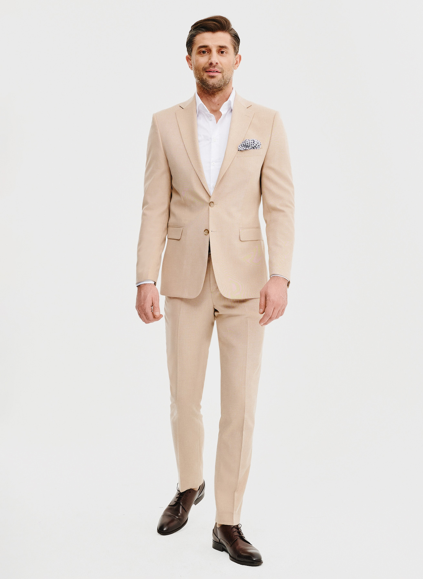 Beżowe spodnie ganiturowe - Pako Lorente