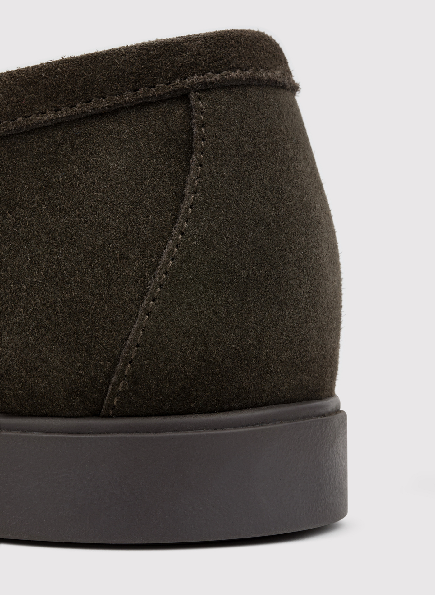 Brązowo-zielone zamszowe mokasyny męskie - Pako Lorente