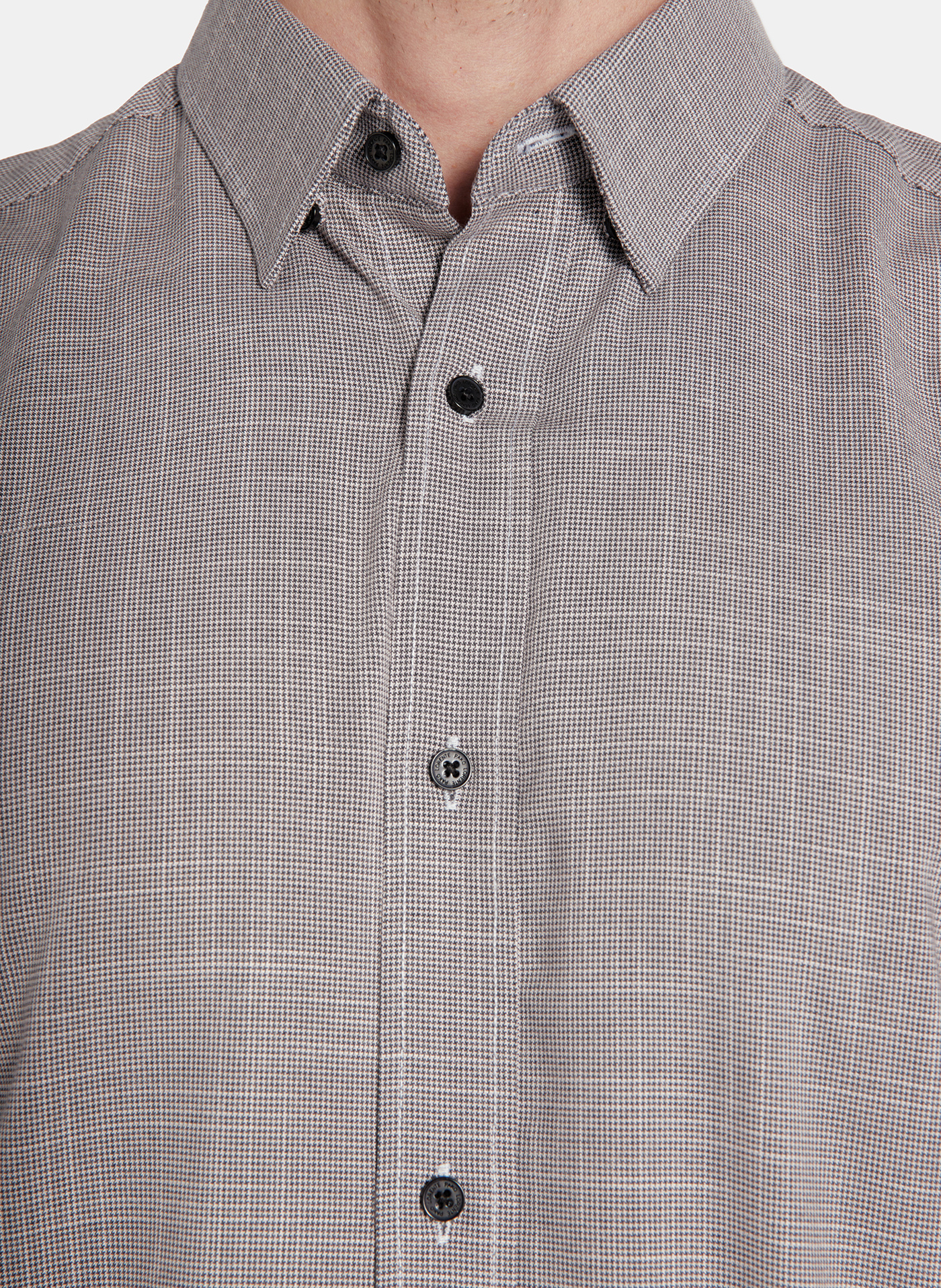 PAKO LORENTE - Brązowa koszula w drobną kratę - Pako Lorente