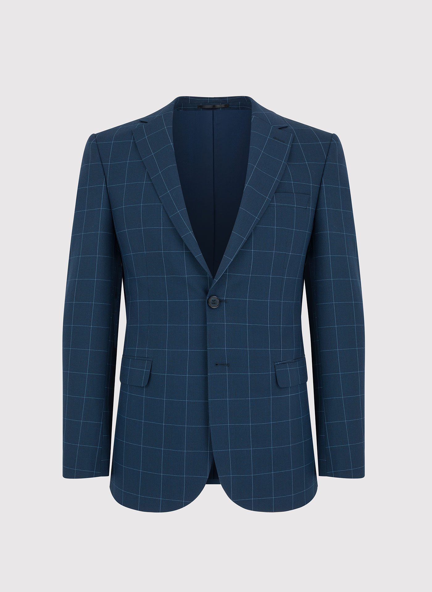 Męska marynarka garniturowa w kolorze granatowym w kratę - Pako Lorente