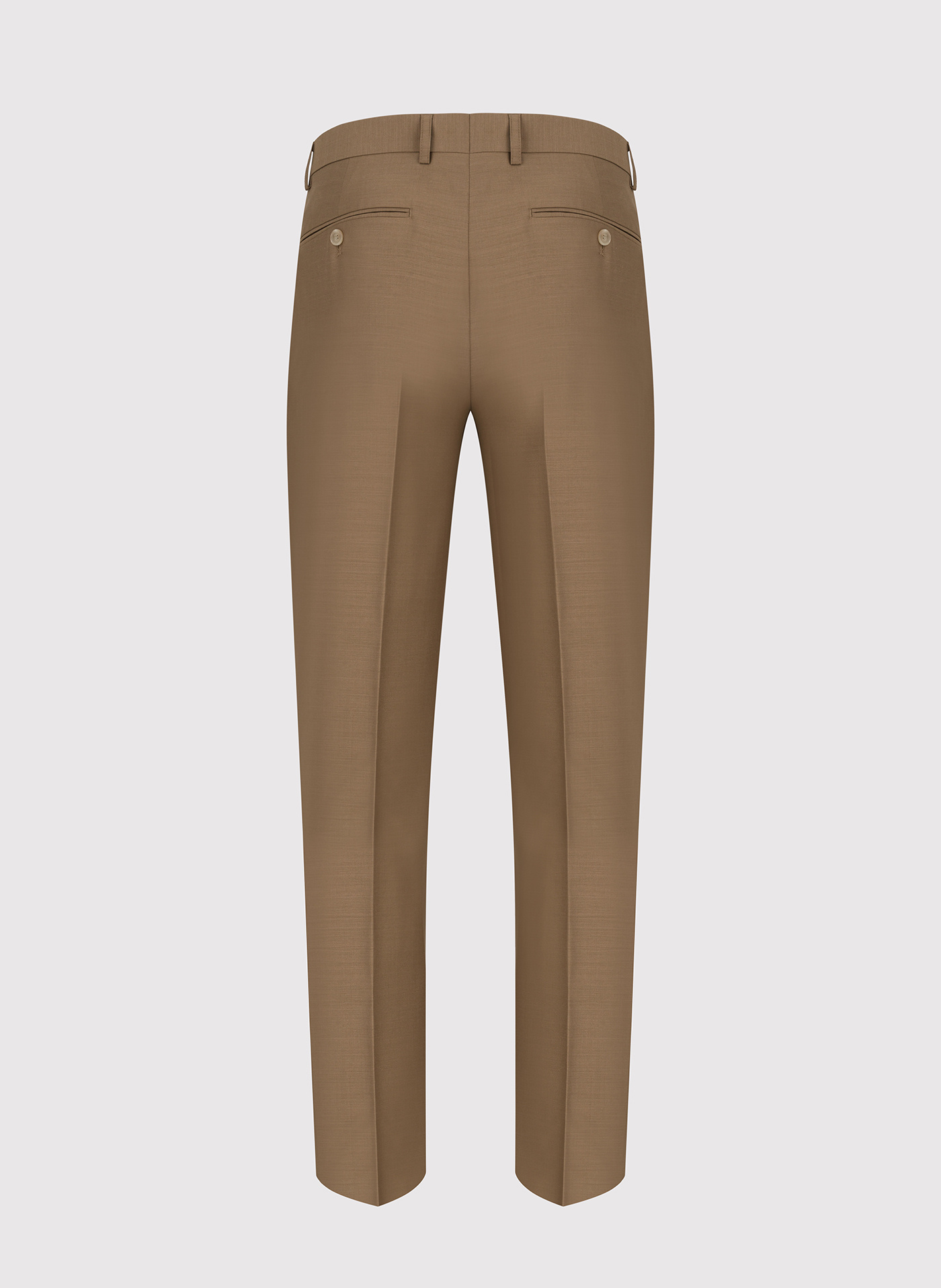 Jasnobrązowe garniturowe spodnie męskie z wełną - Pako Lorente