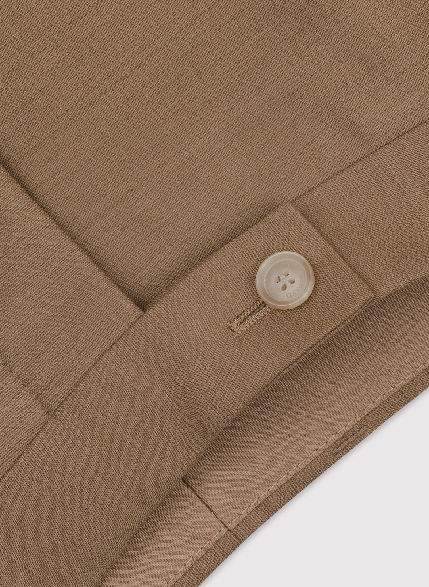 Jasnobrązowe garniturowe spodnie męskie z wełną - Pako Lorente