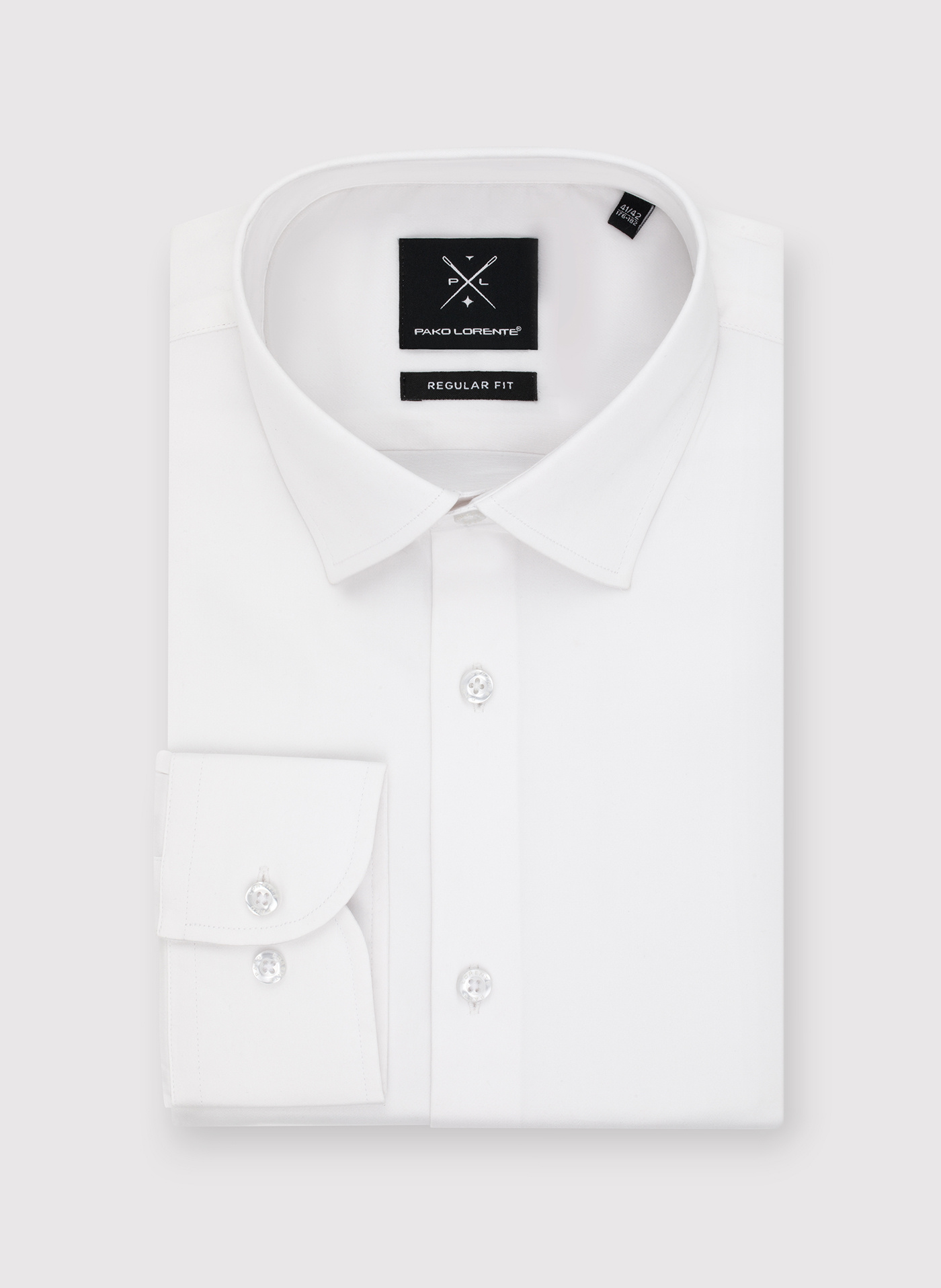 PAKO LORENTE - Biała koszula męska z długim rękawem - Pako Lorente