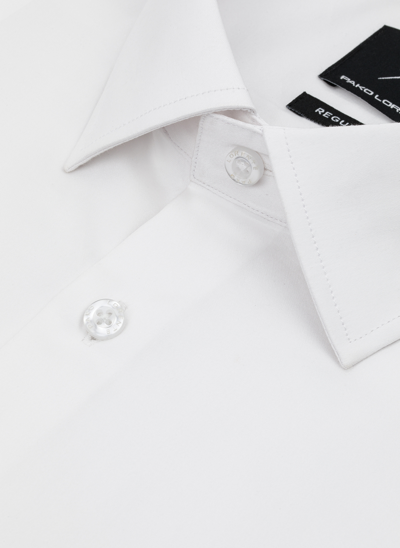 PAKO LORENTE - Biała koszula męska z długim rękawem - Pako Lorente