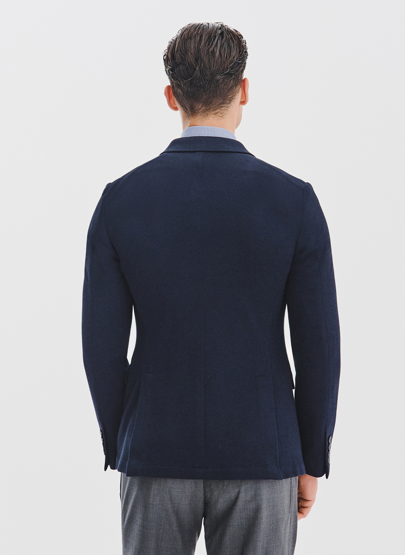 Granatowa dzianinowa marynarka męska - Pako Lorente