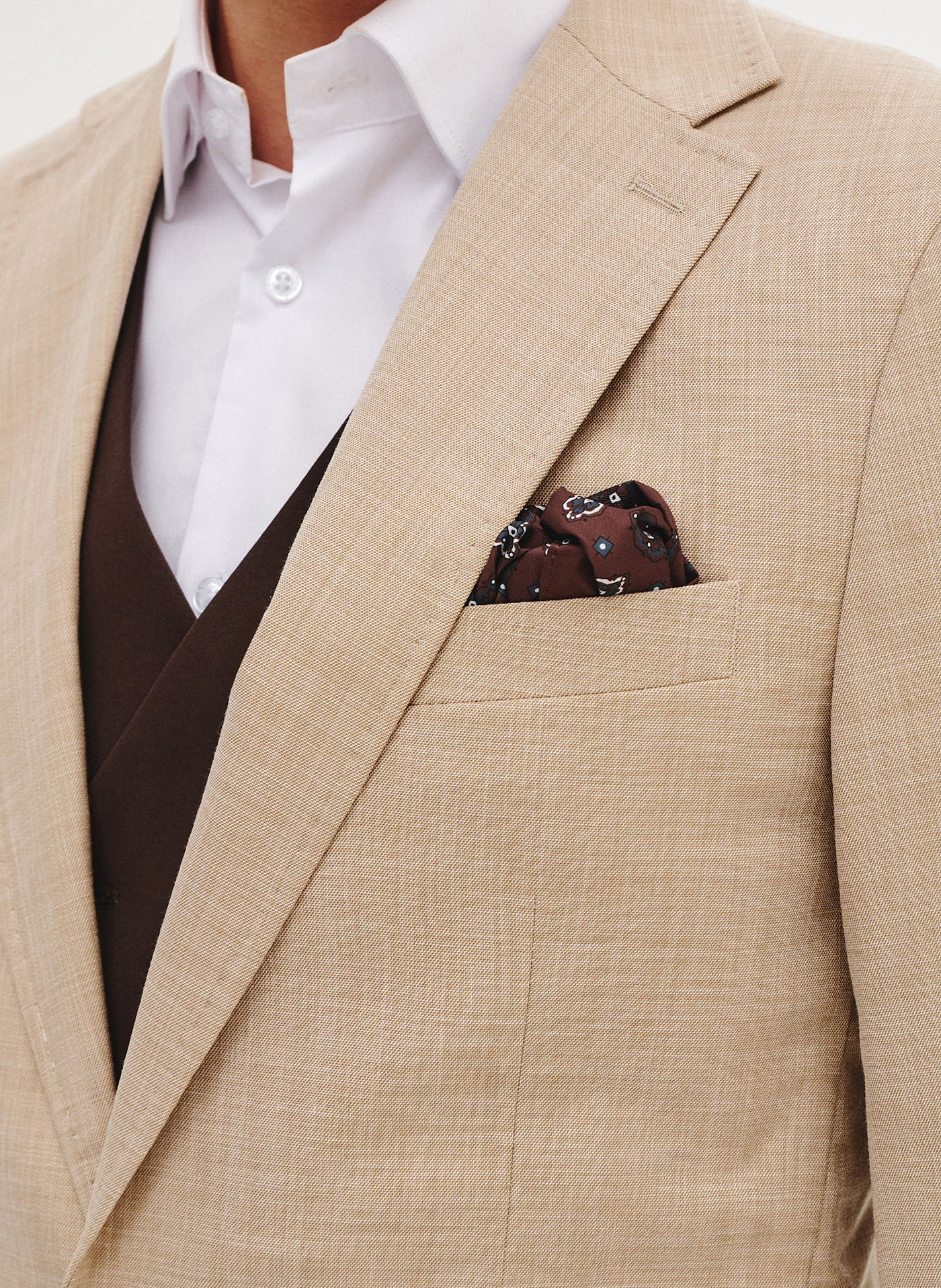 Casualowa marynarka męska w kolorze beżowym - Pako Lorente