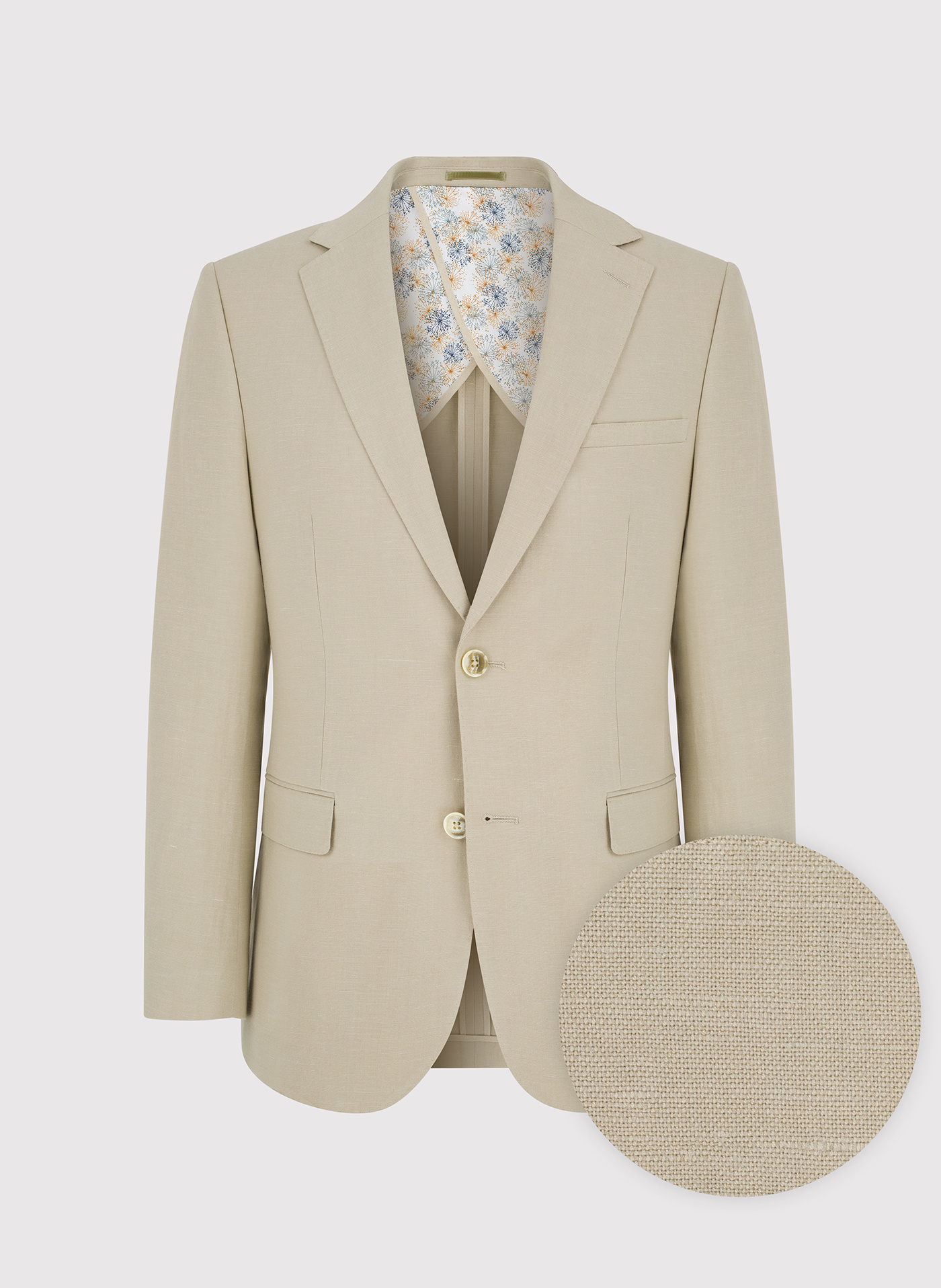 Lniana marynarka męska w kolorze oliwkowym - Pako Lorente