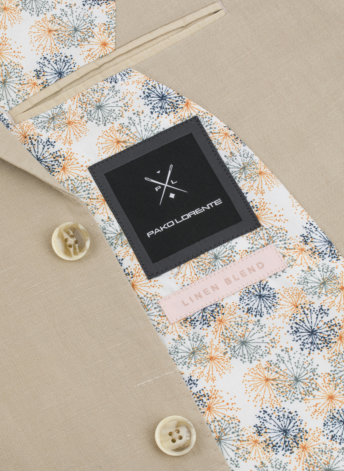 Lniana marynarka męska w kolorze oliwkowym - Pako Lorente