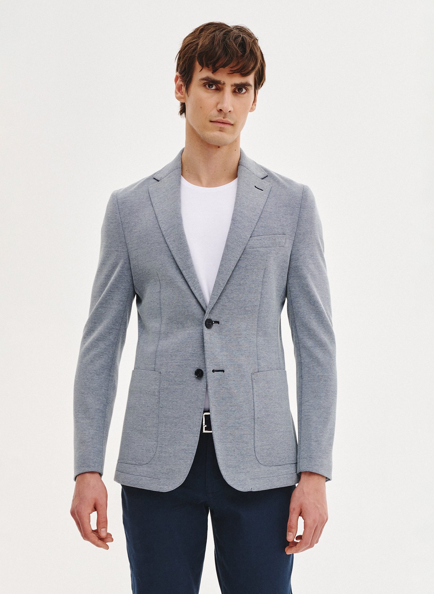 PAKO LORENTE - Niebieska marynarka z dzianiny - Pako Lorente