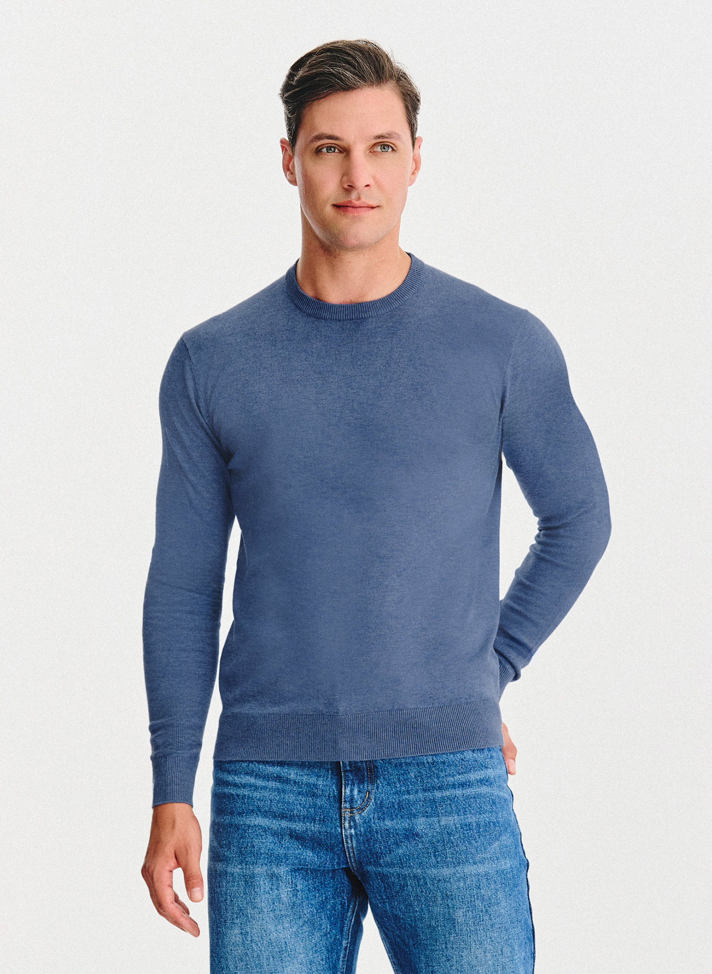 Niebieski sweter męski - Pako Lorente