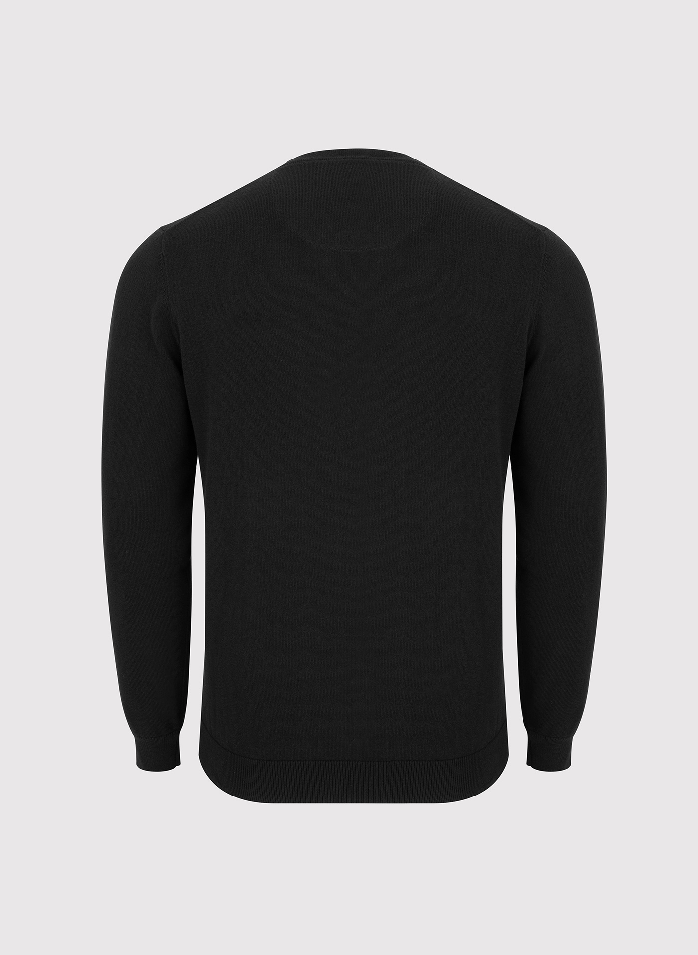 Czarny męski sweter w serek - Pako Lorente