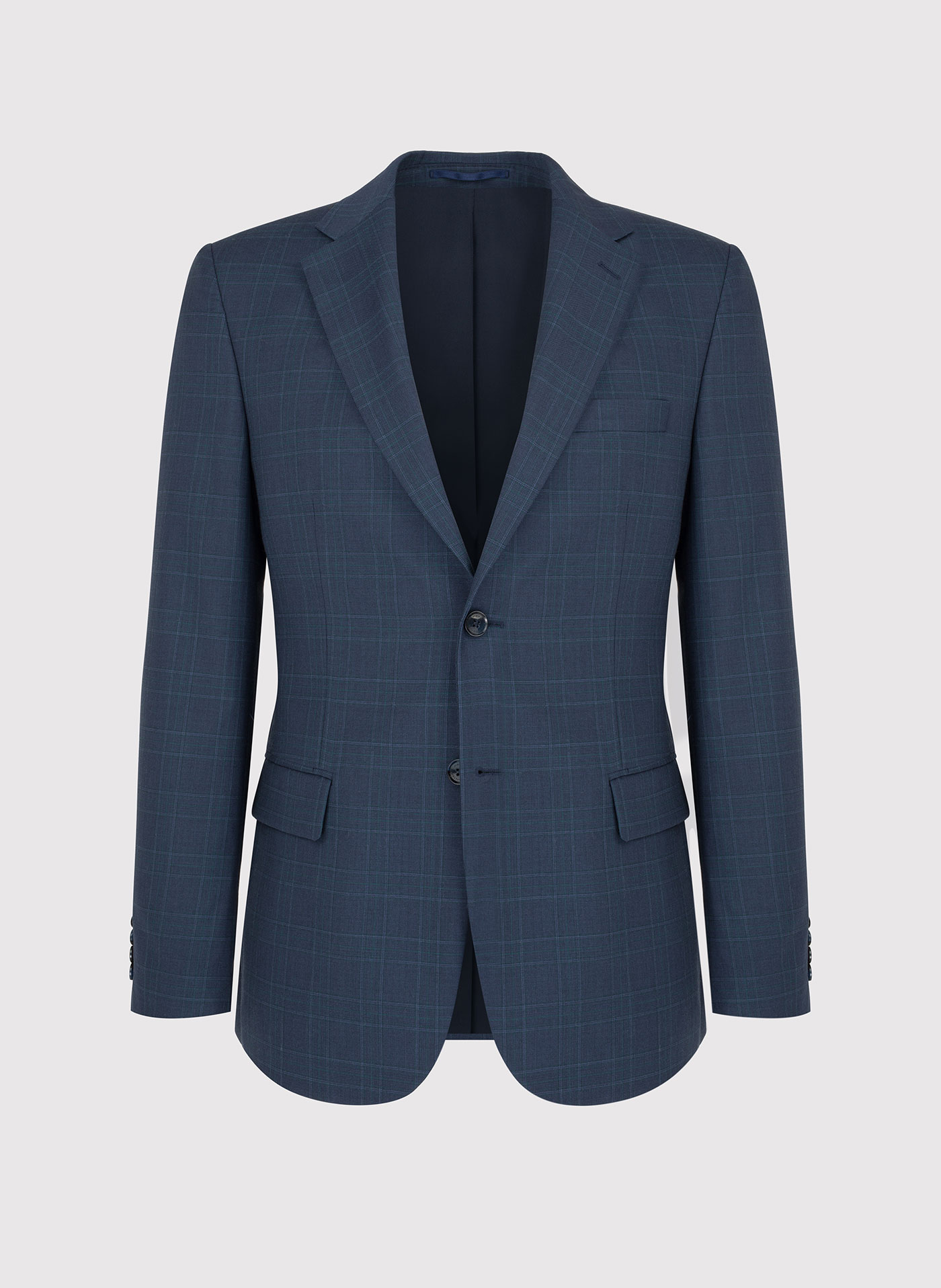 Granatowa marynarka garniturowa w kratę - Pako Lorente