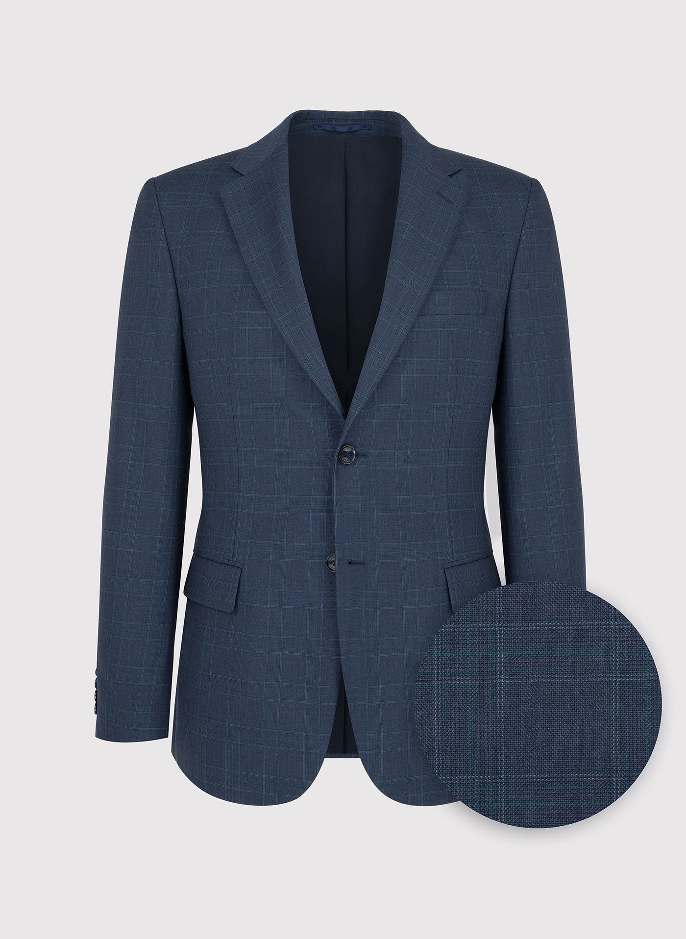 Granatowa marynarka garniturowa w kratę - Pako Lorente
