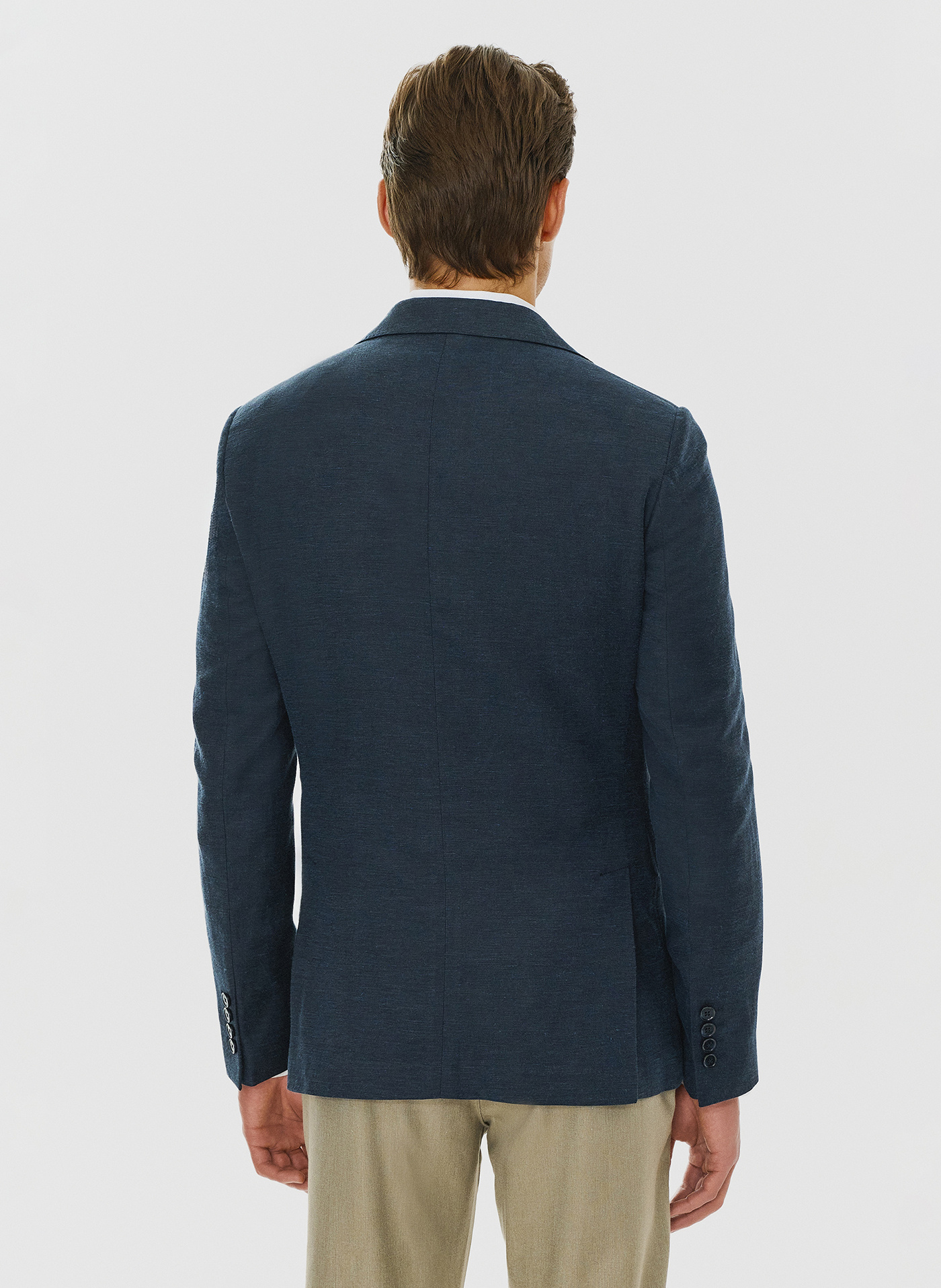 Granatowa marynarka z lnem - Pako Lorente