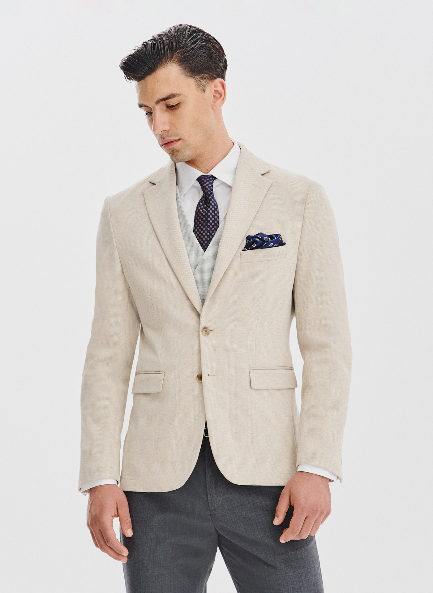 PAKO LORENTE - Dzianinowa marynarka w kratkę - Pako Lorente