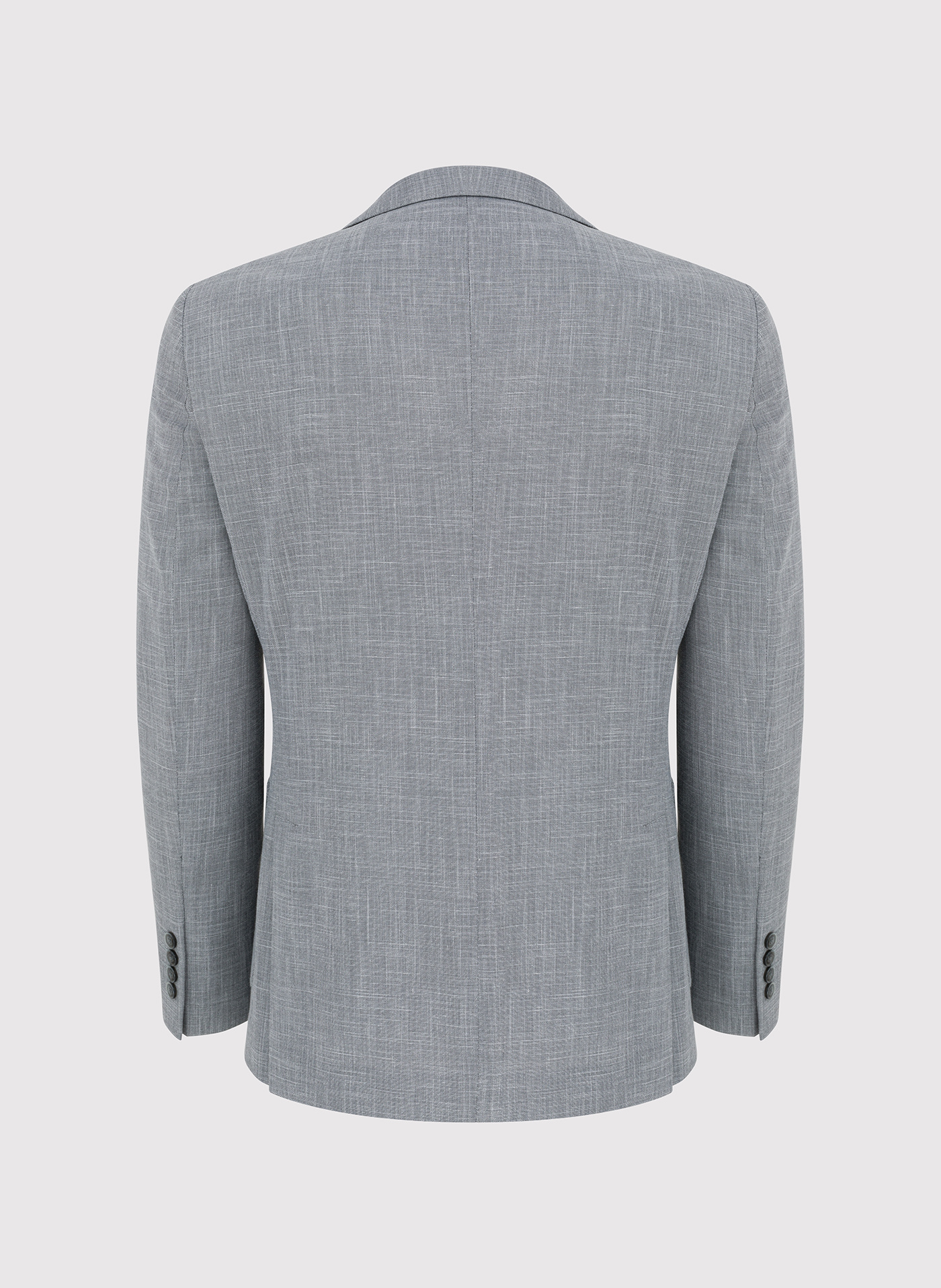 Lniana szara marynarka męska melanż P24SF-3X-011-S-S - Pako Lorente - Pako Lorente