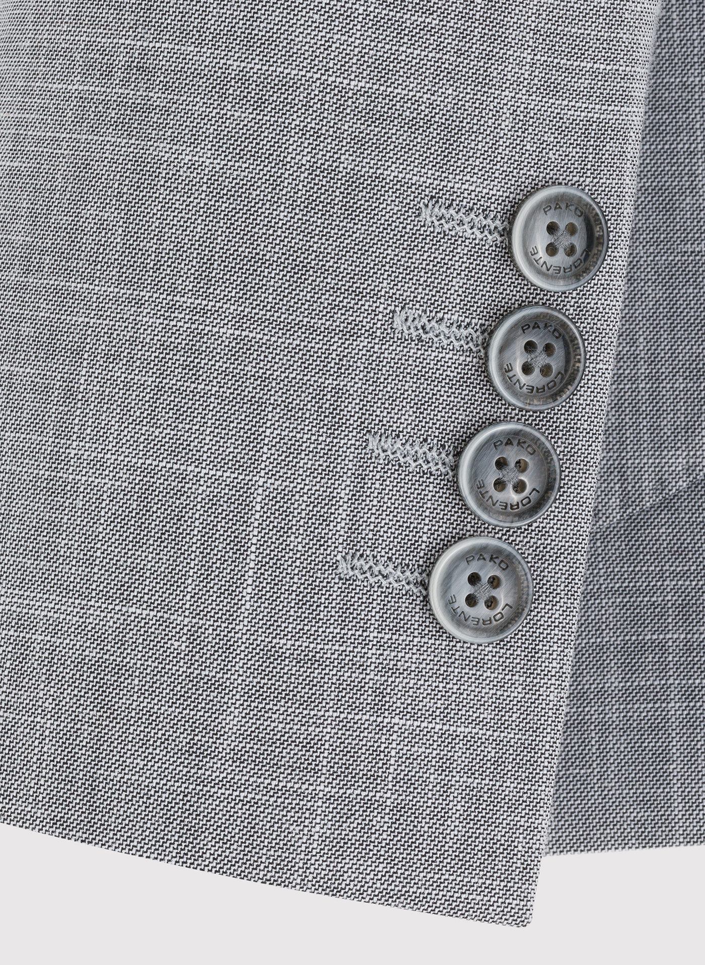 Lniana szara marynarka męska melanż P24SF-3X-011-S-S - Pako Lorente - Pako Lorente