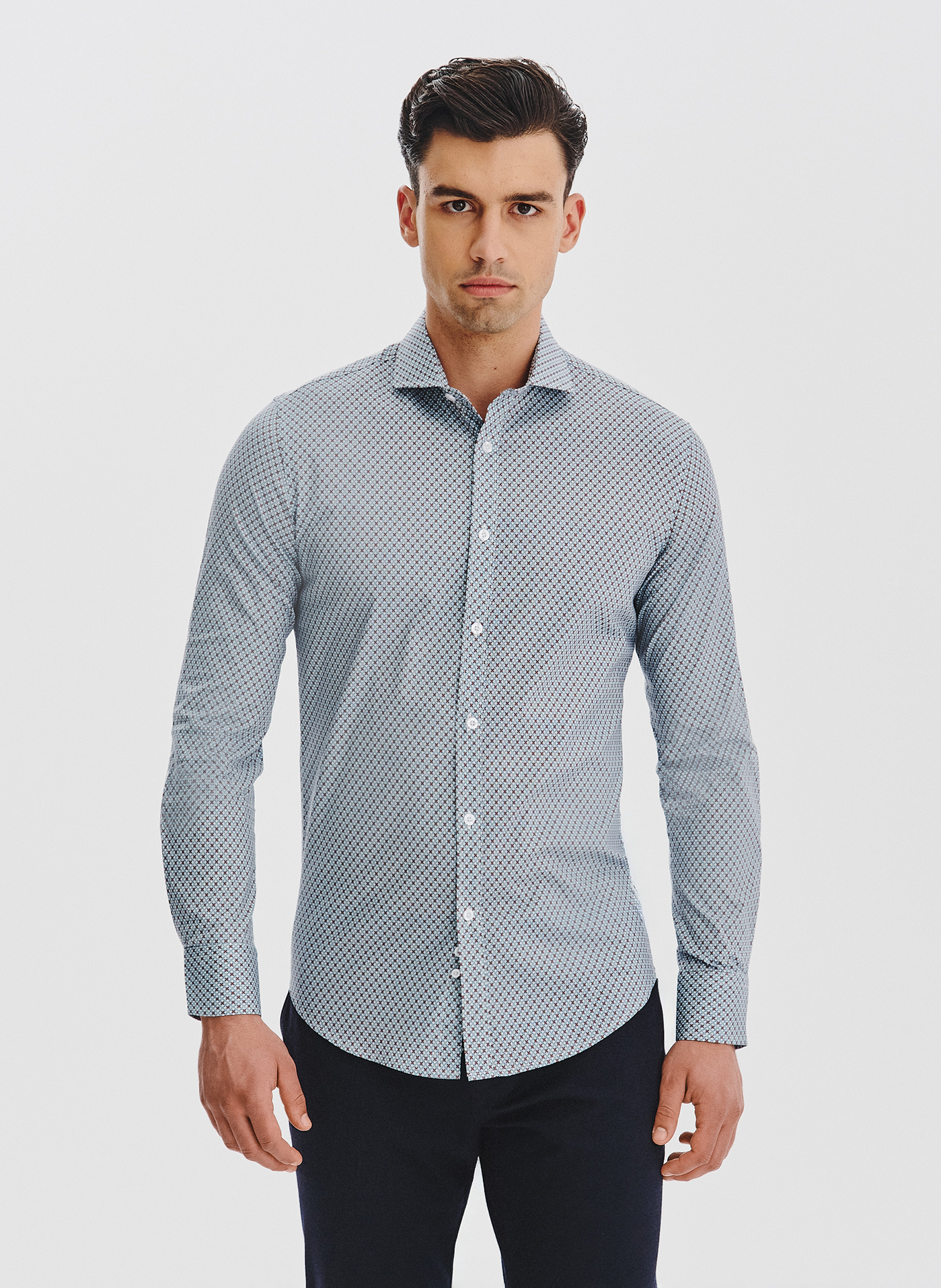 PAKO LORENTE - Koszula męska we wzór geometryczny - Pako Lorente