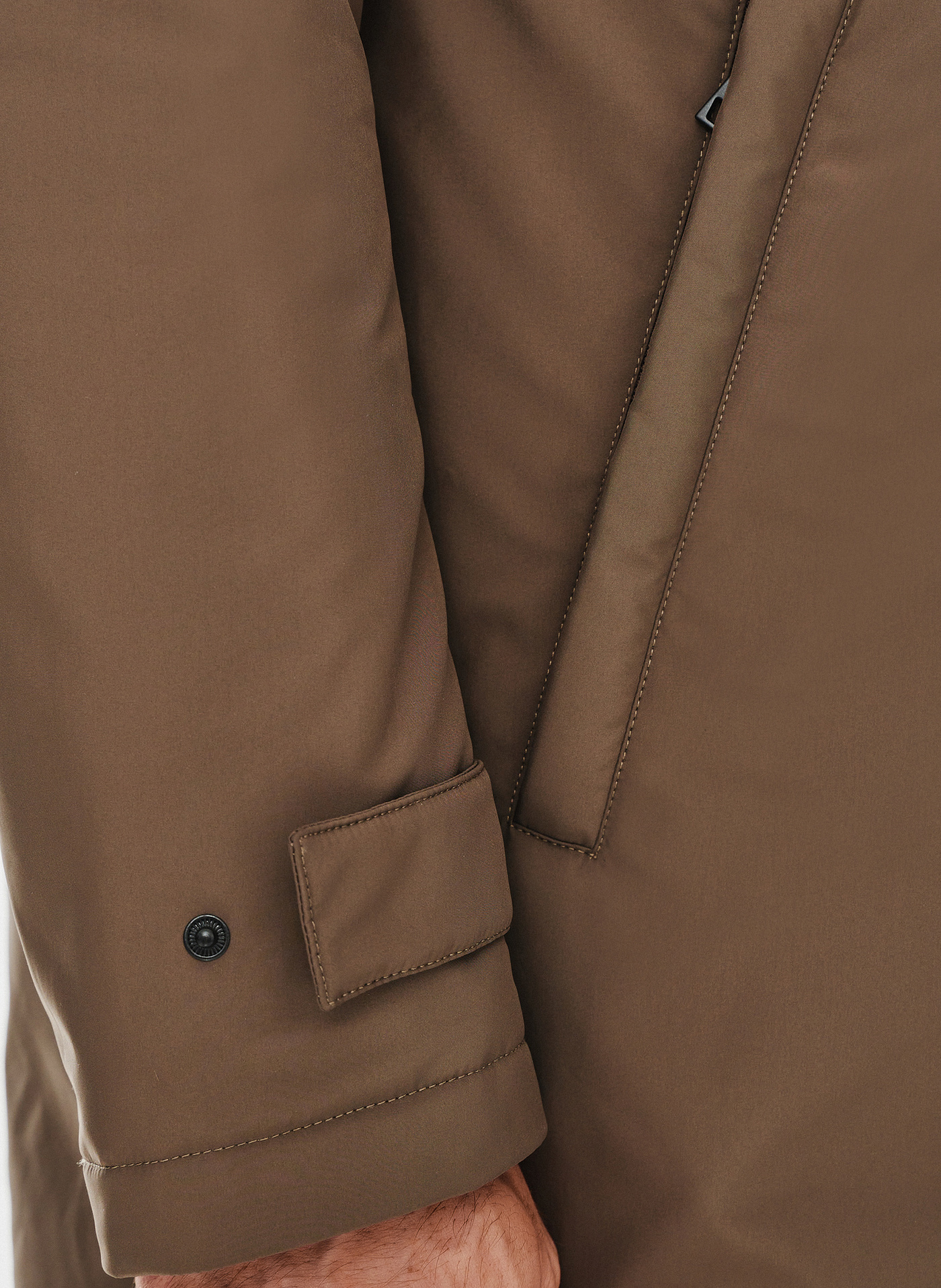 Brązowa kurtka męska z puchowym wypełnieniem - Pako Lorente