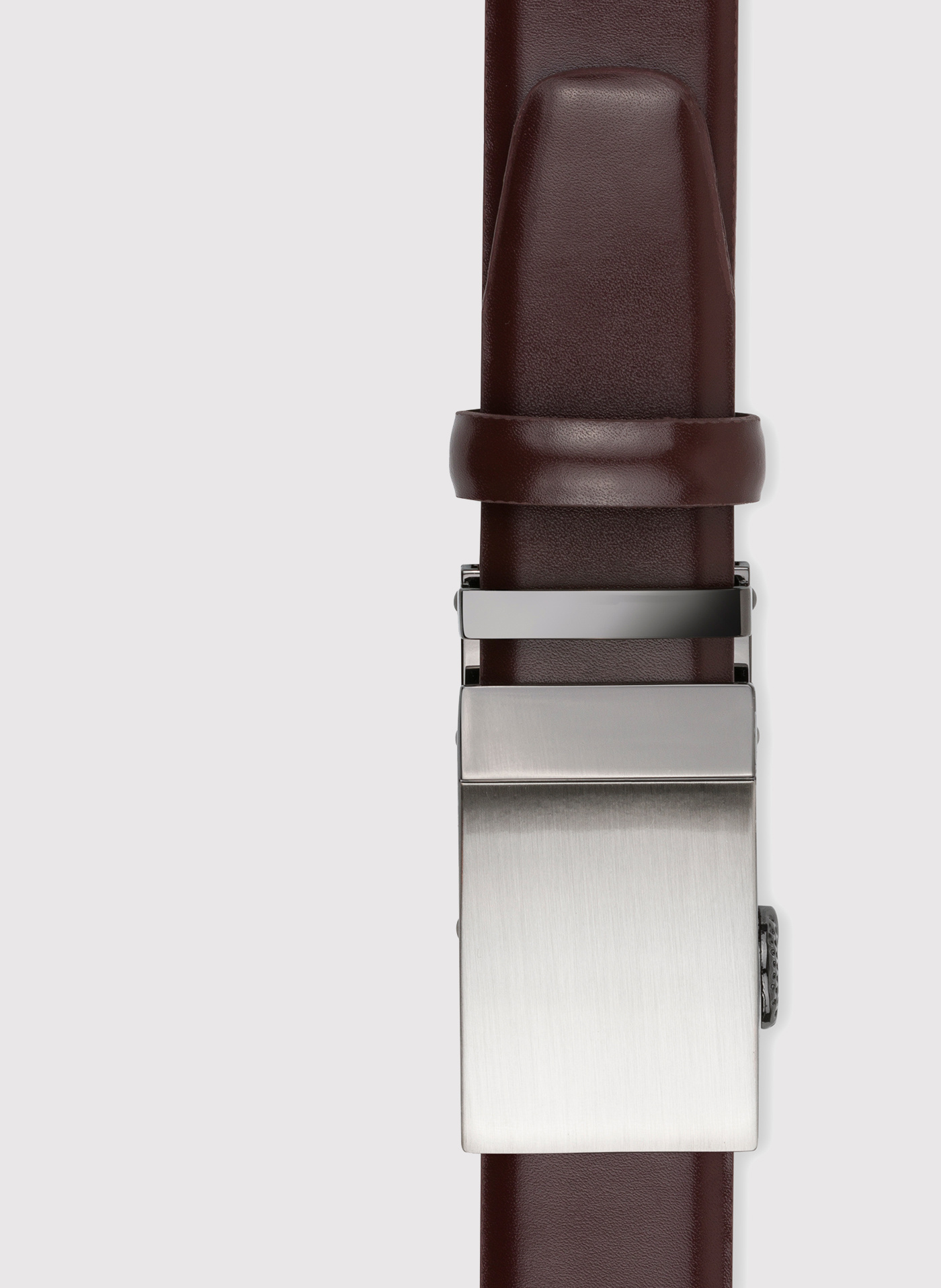 Brązowy pasek męski z automatyczną klamrą - Pako Lorente