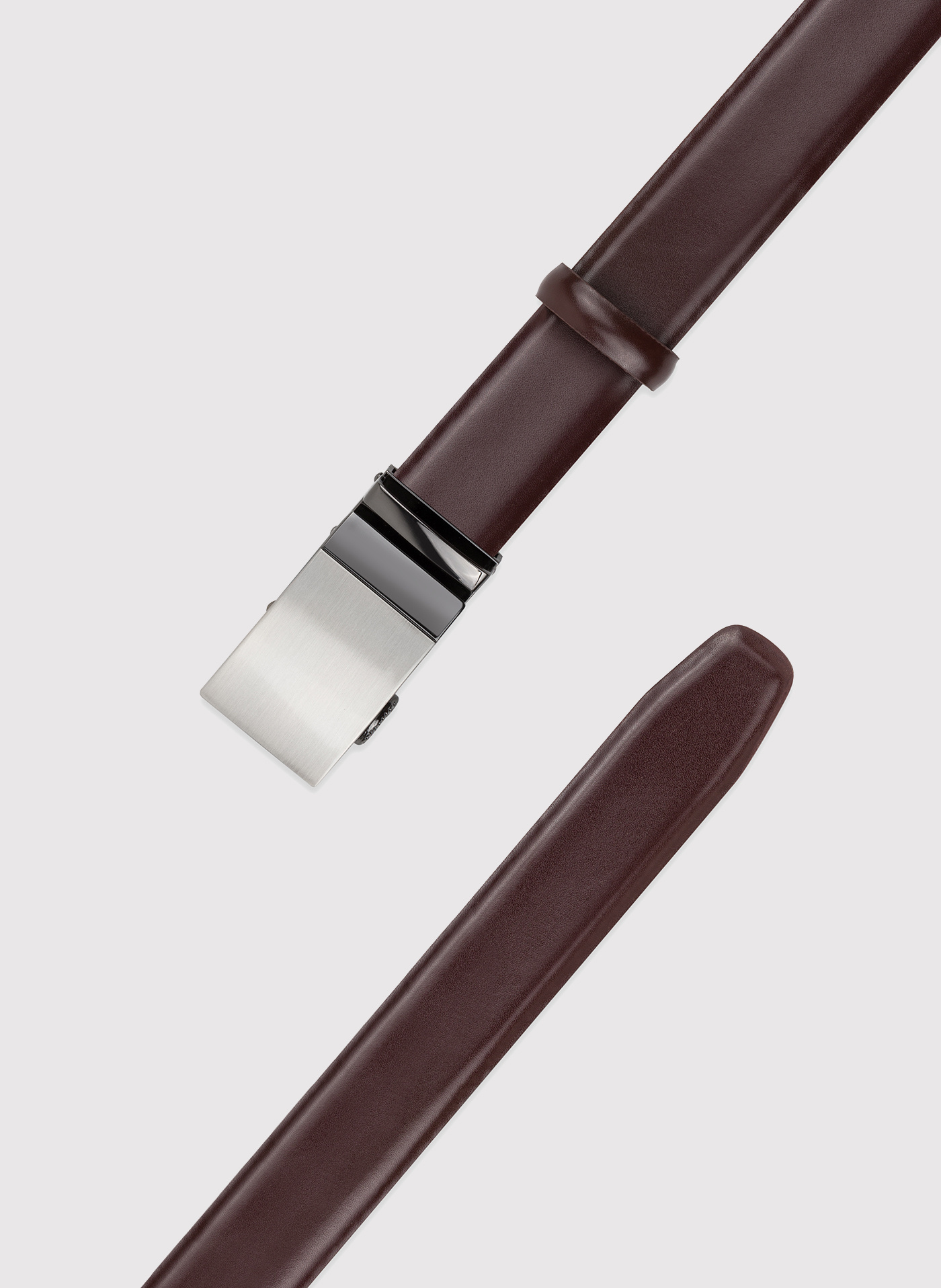 Brązowy pasek męski z automatyczną klamrą - Pako Lorente