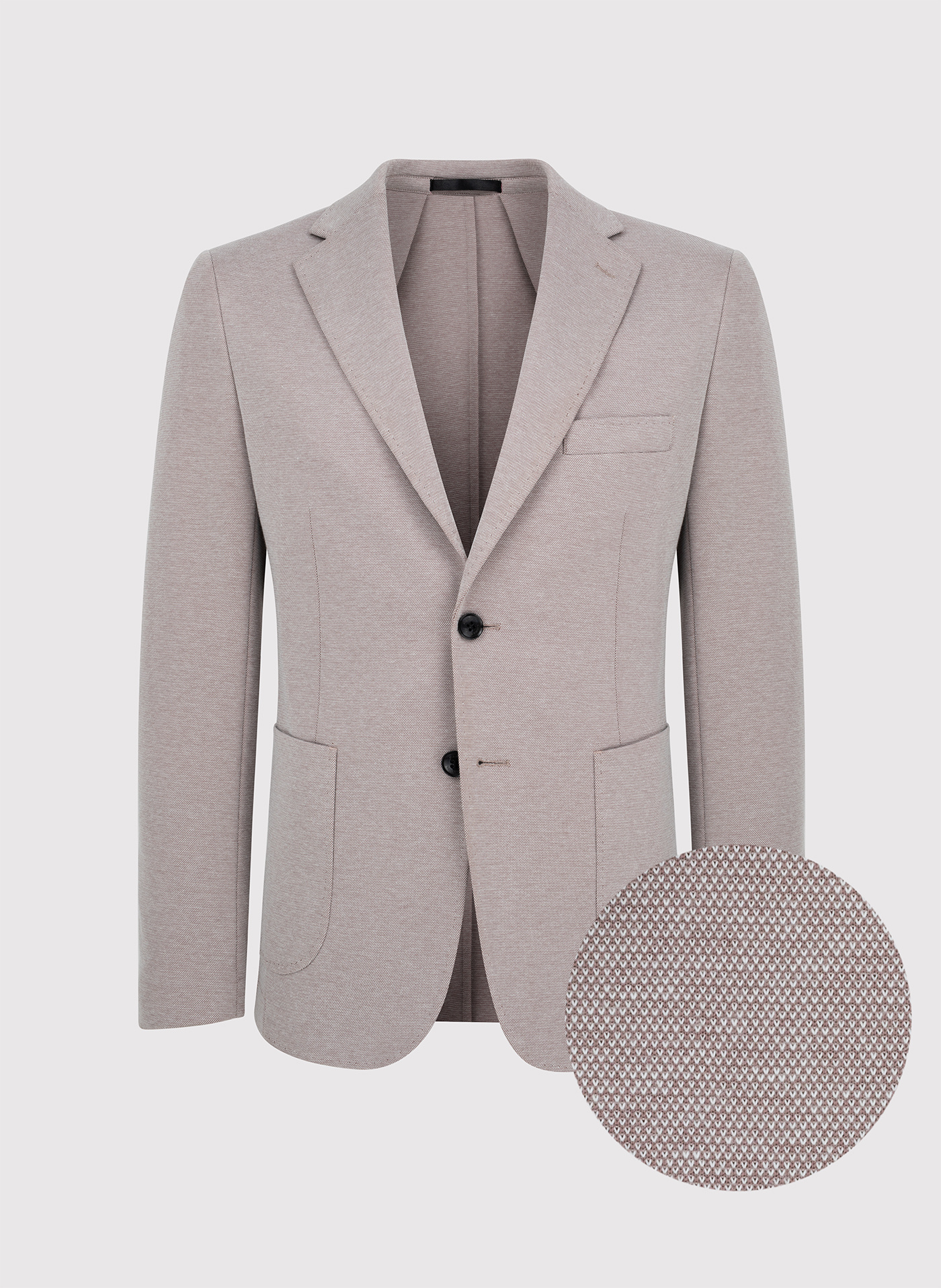 Beżowa marynarka męska melanż - Pako Lorente