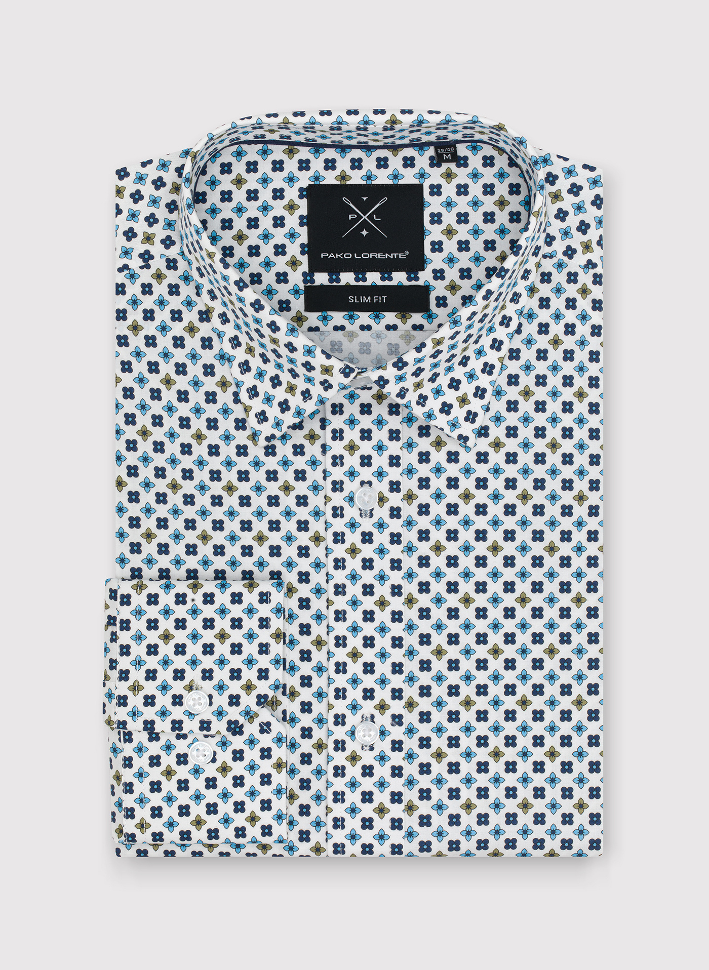 Koszula męska w geometryczny wzór - Pako Lorente