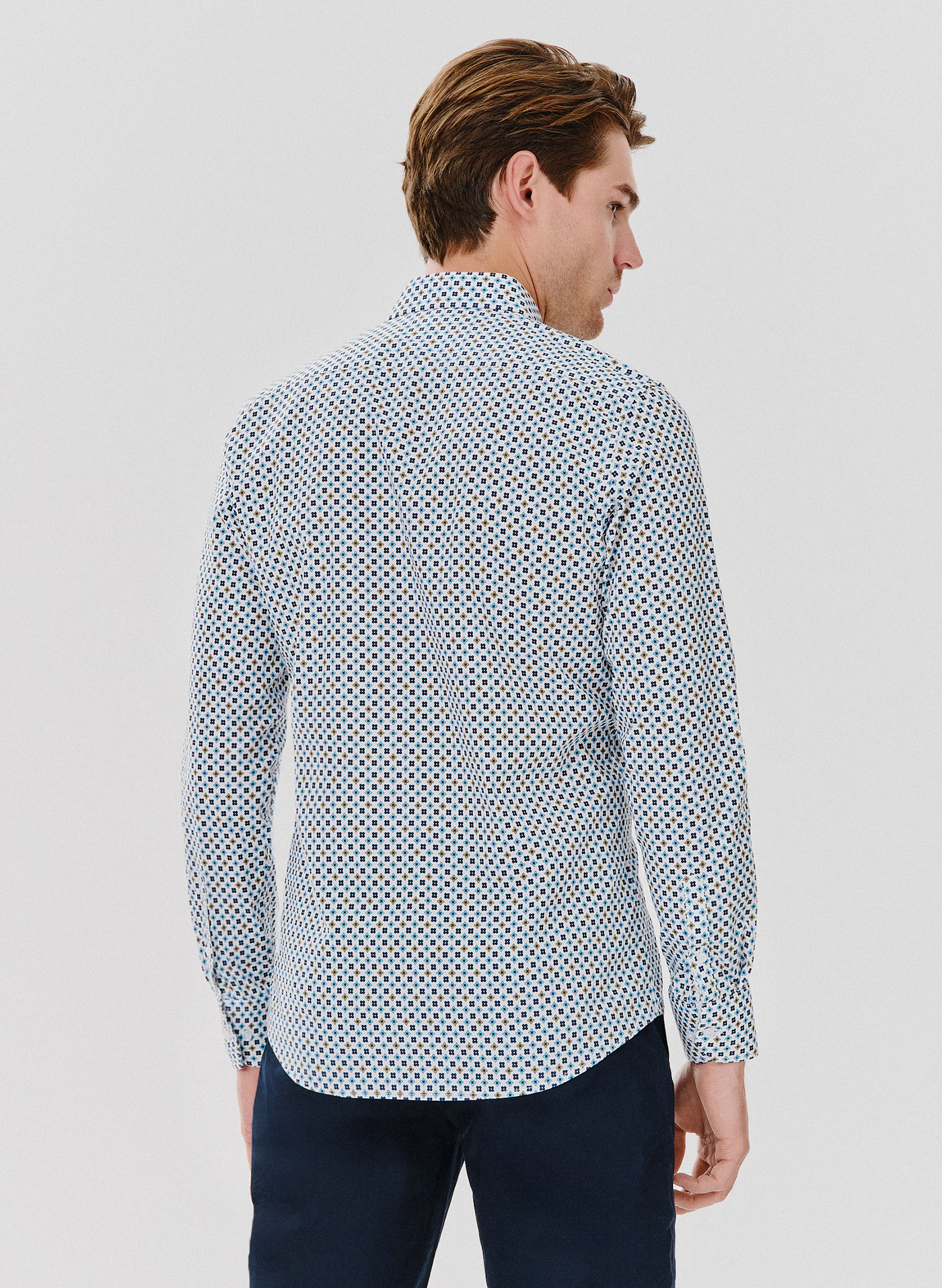 Koszula męska w geometryczny wzór - Pako Lorente