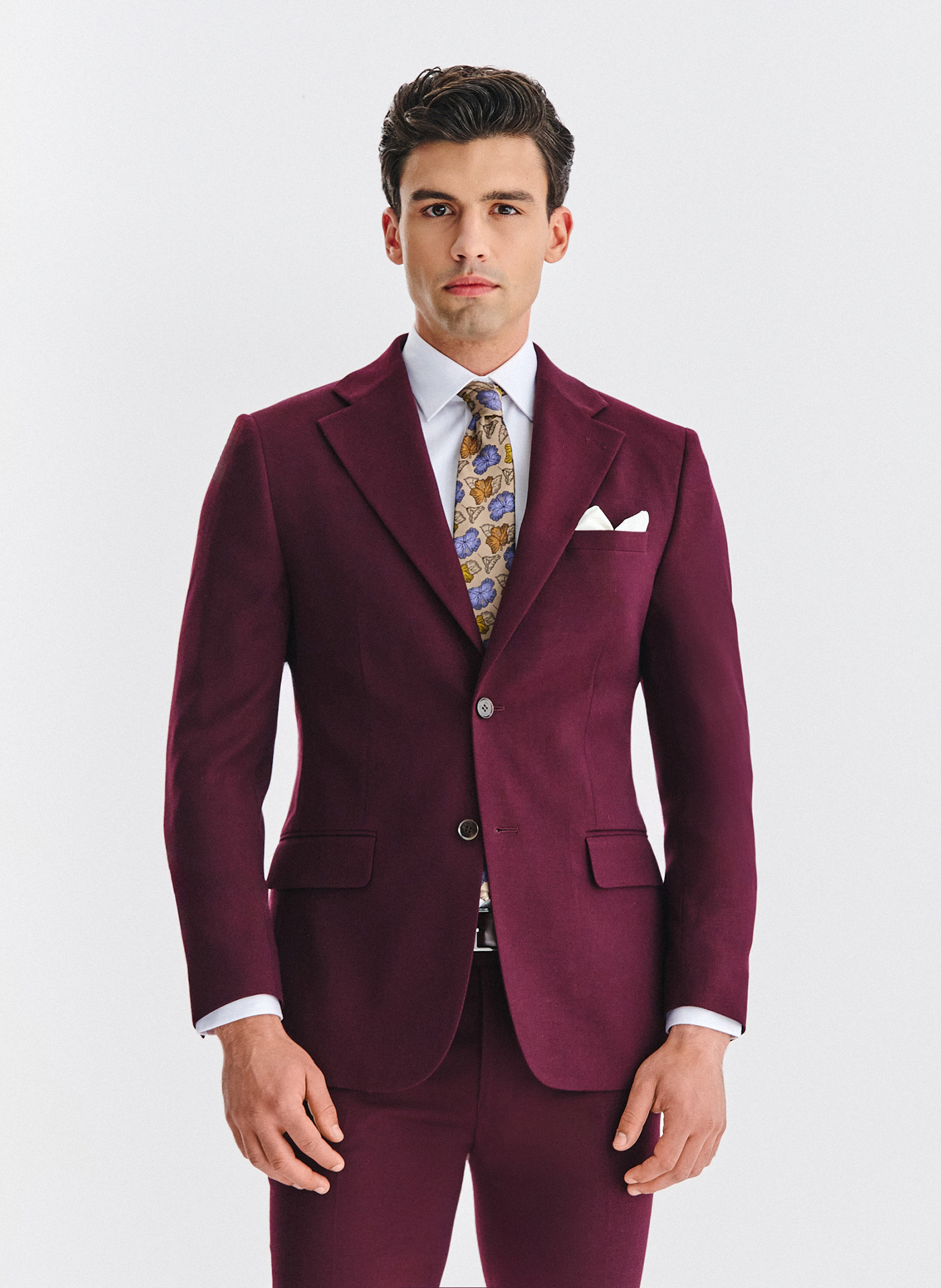 Bordowa marynarka garniturowa - Pako Lorente