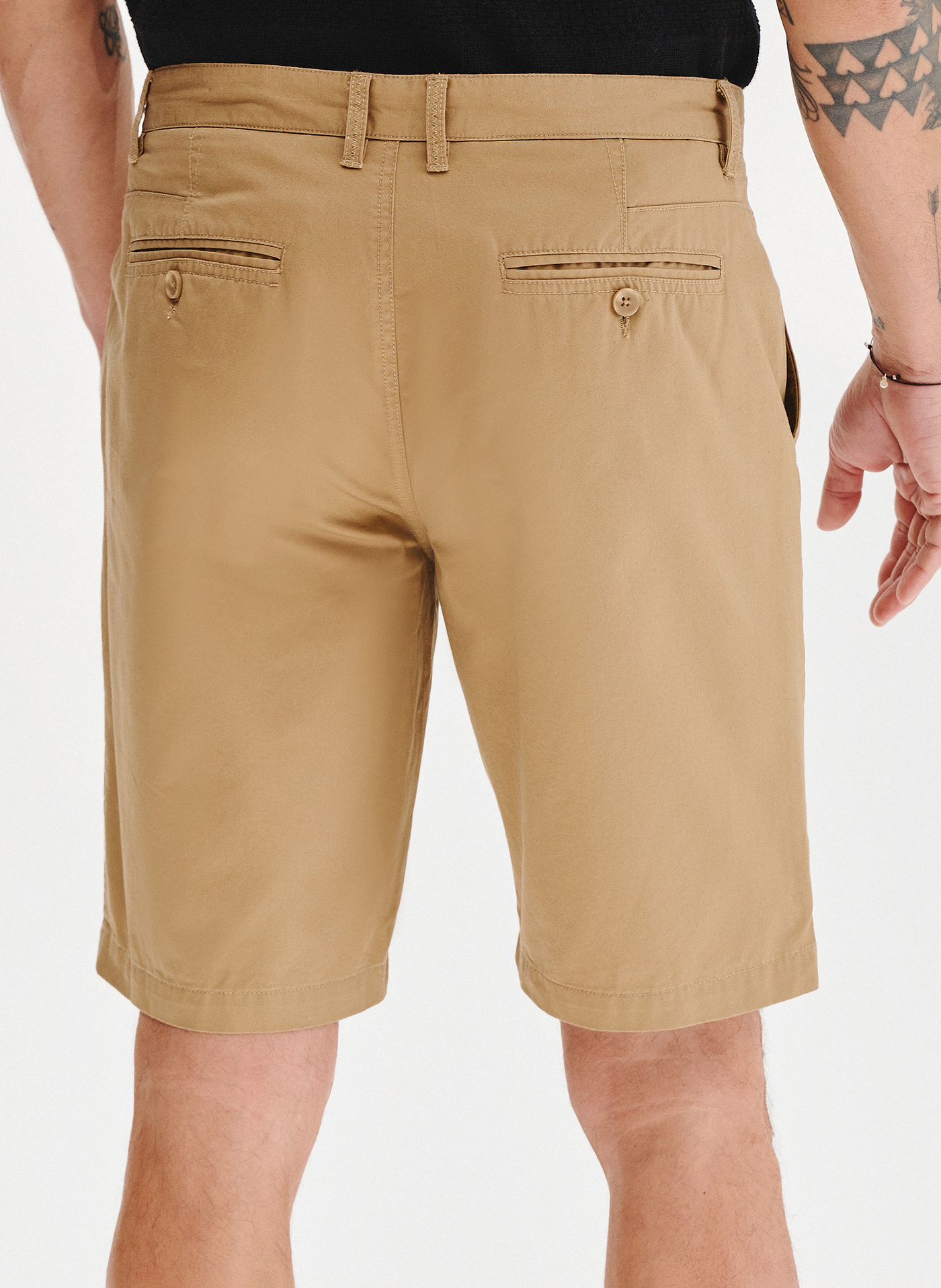 PAKO LORENTE - Bawełniane beżowe szorty męskie - Pako Lorente