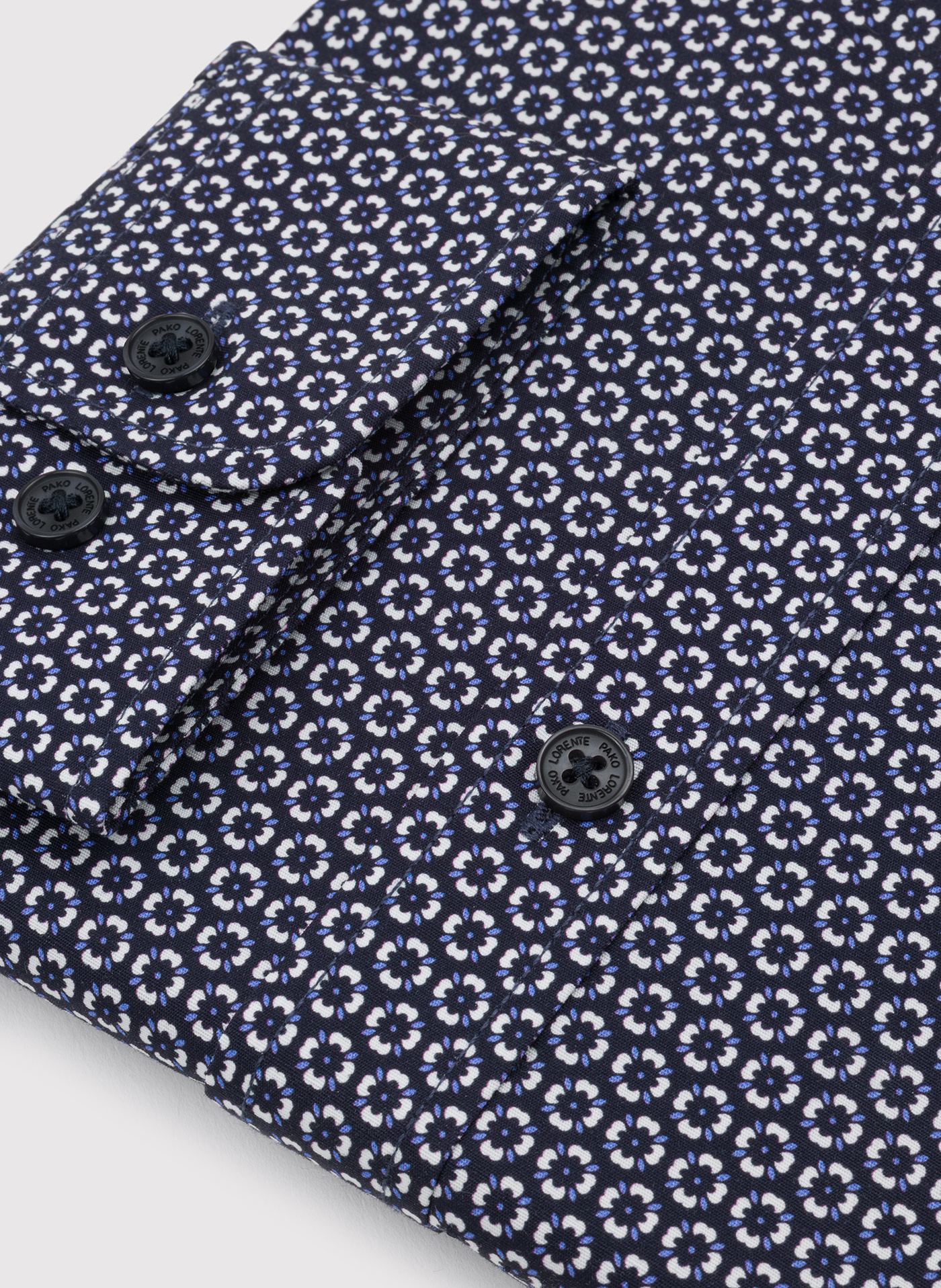 Granatowa koszula w kwiaty - Pako Lorente