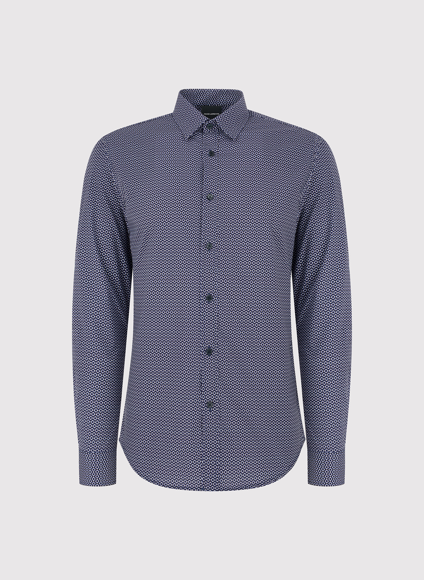 Granatowa koszula w kwiaty - Pako Lorente