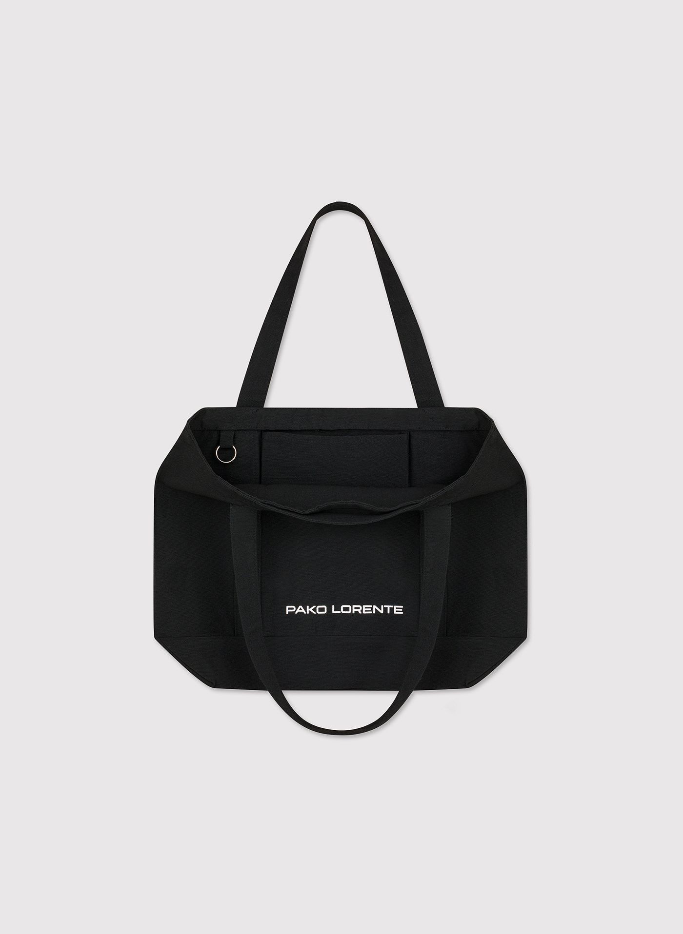 Czarna torba materiałowa unisex - Pako Lorente